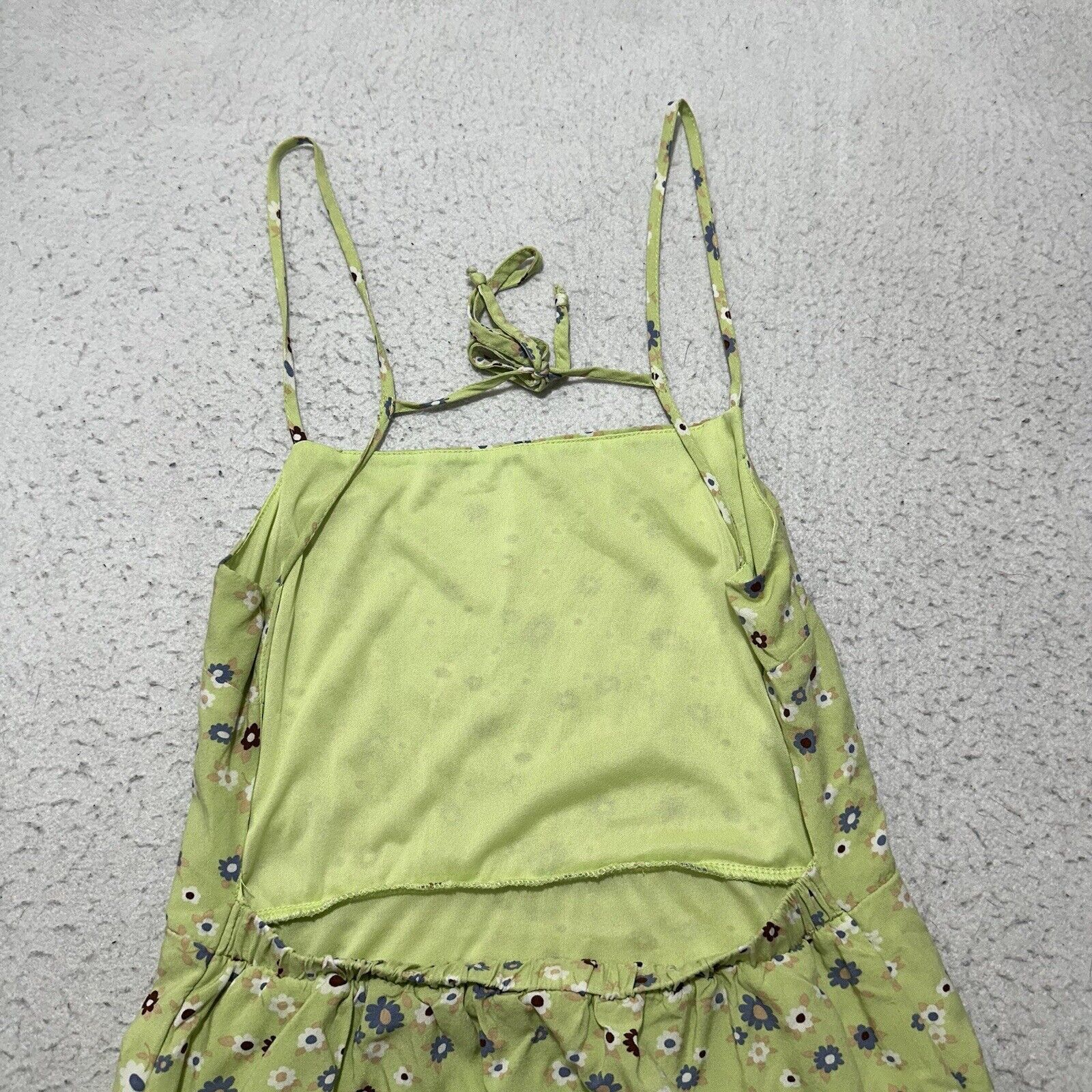 Other Kendall + Kylie Medium Green Floral Dainty Mini Dress Size M / US 6-8 / IT 42-44 - 10 Thumbnail