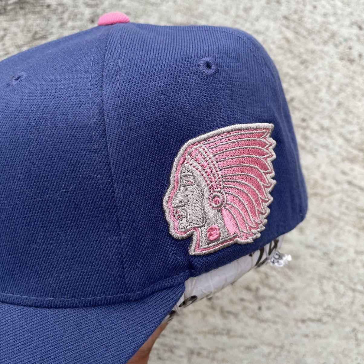 MLB Atlanta braves neon blue with indian logo Size ONE SIZE - 4 Thumbnail