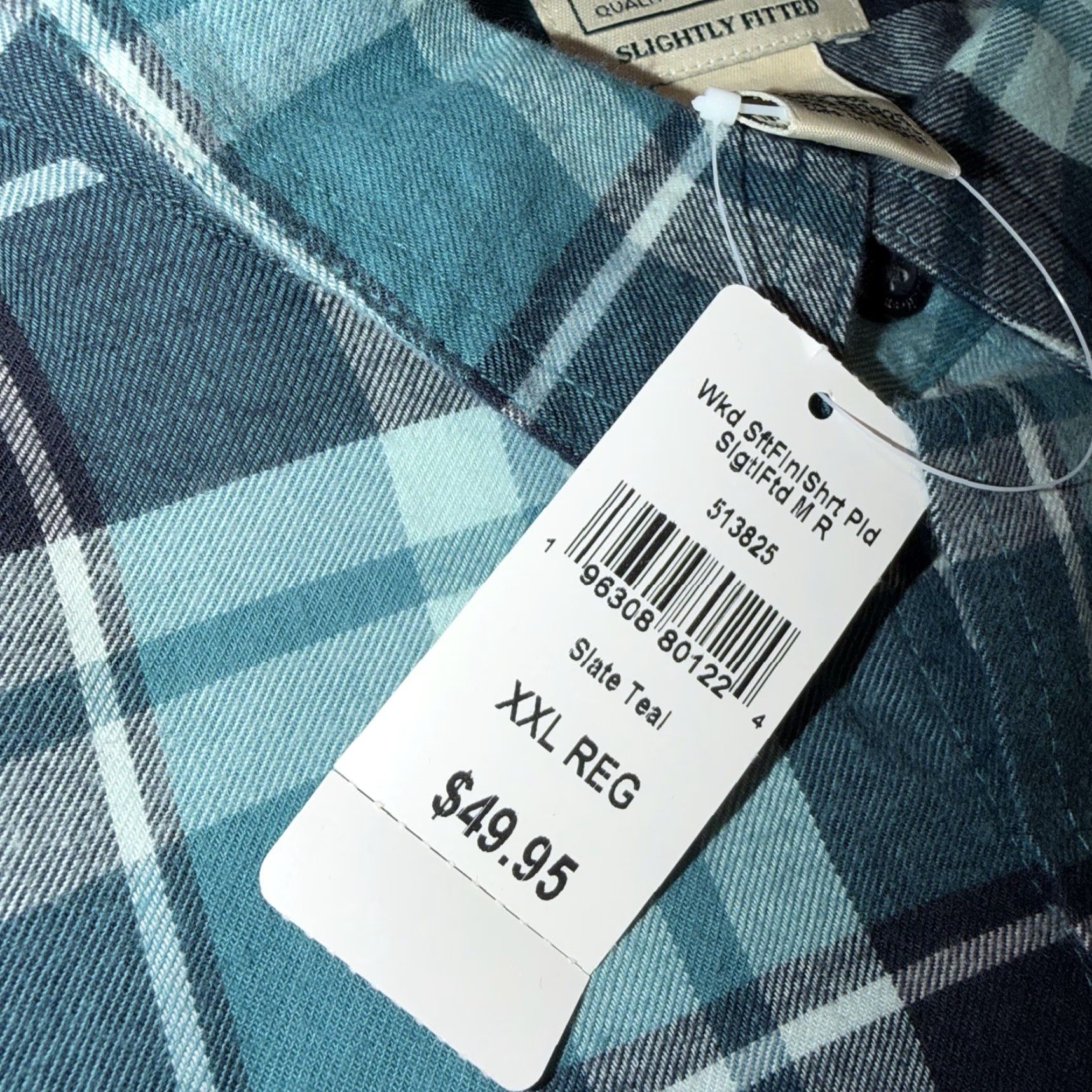 Vintage L.L. Bean Wicked Soft Flannel Shirt 2XL Button-Up Plaid Blue Regular Men Size US XXL / EU 58 / 5 - 4 Thumbnail
