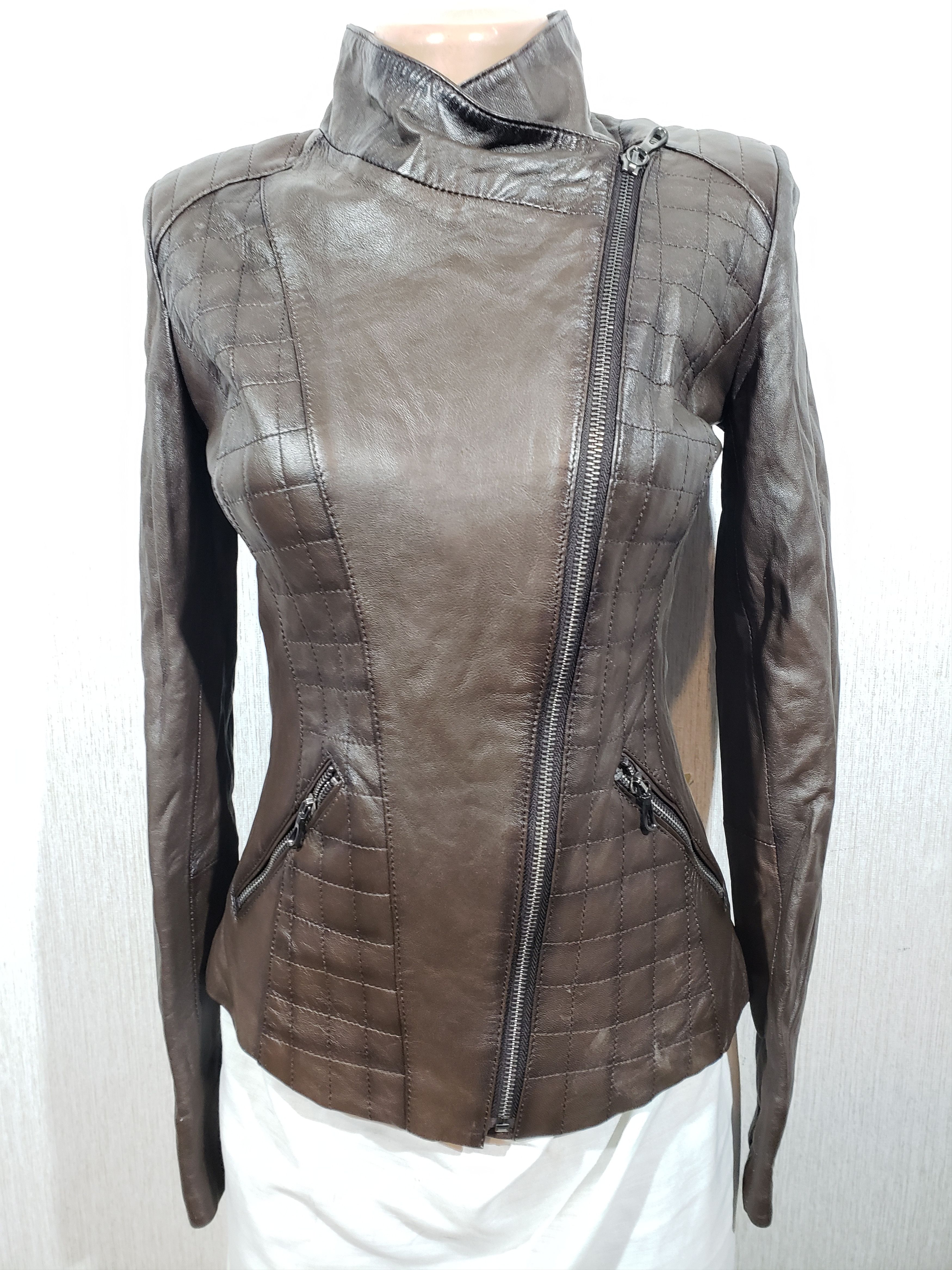 Stylish brown sports jacket for women.