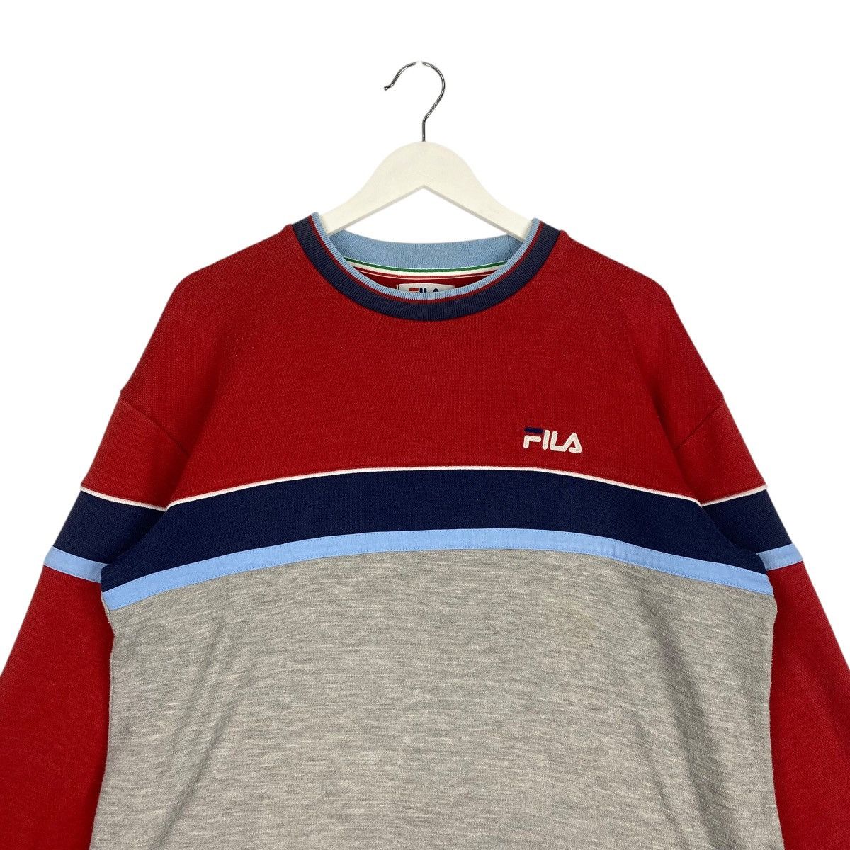 Fila × Vintage Vintage Fila Long Sleeve T-Shirt Embroidered Gray Size US L / EU 52-54 / 3 - 4 Thumbnail