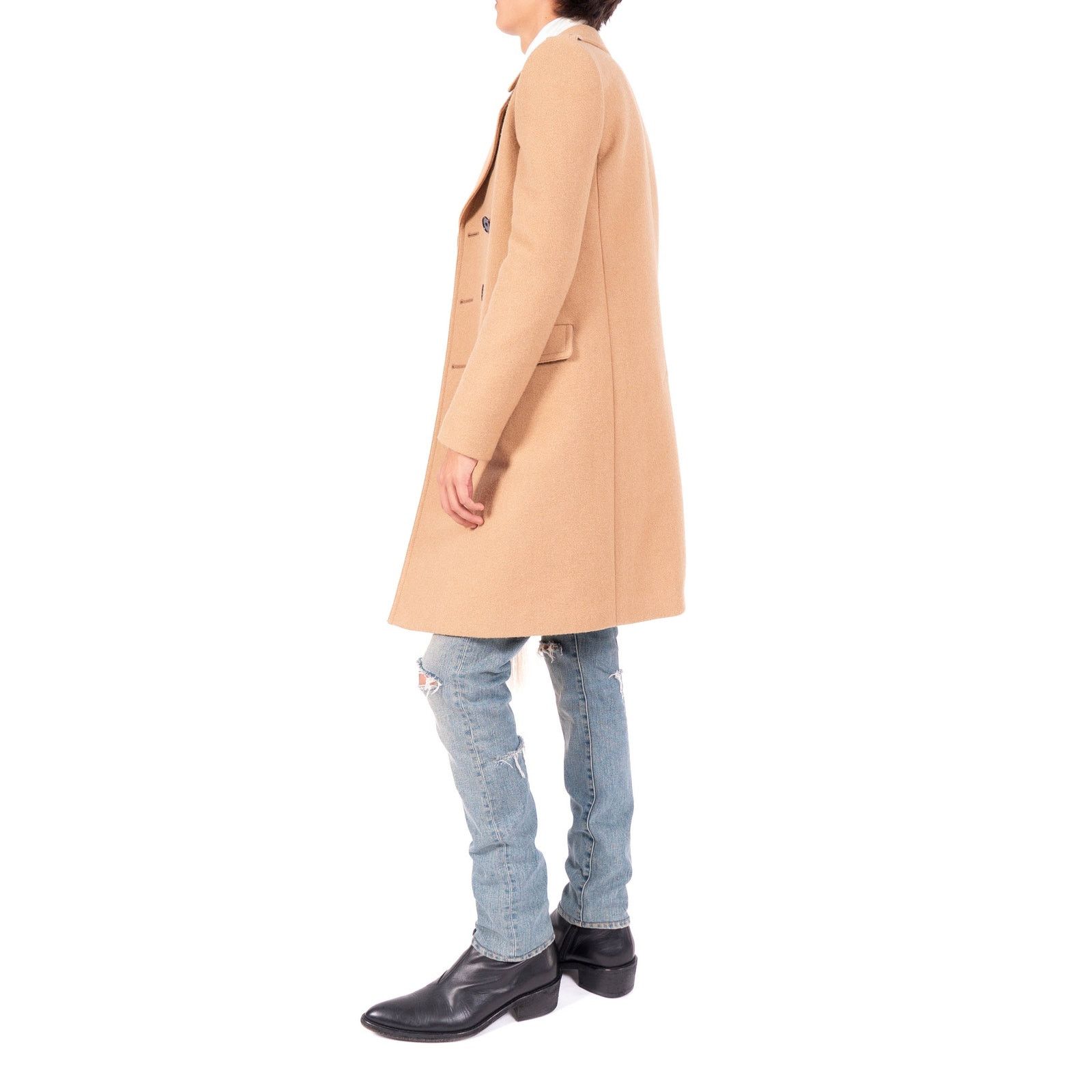 Saint Laurent Paris FW16 Double Breasted Coat in Camel Wool Size US XS / EU 42 / 0 - 4 Thumbnail