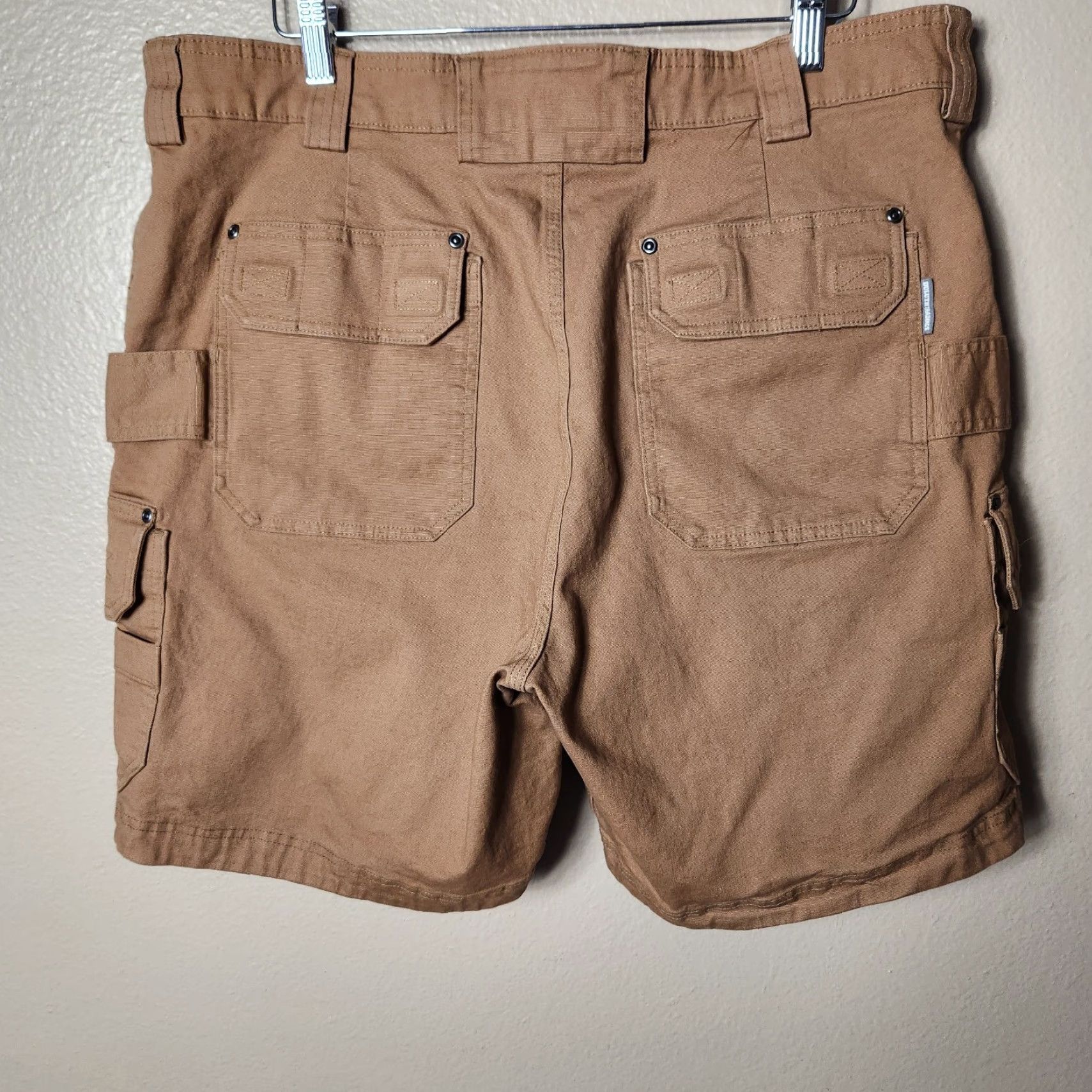 CO Duluth Trading Co Mens DuluthFlex Fire Hose Relaxed Fit 9" Cargo Shorts-Size 40 Brown Canvas Cargo Pocket 9" Inseam Mens Size US 40 / EU 56 - 4 Thumbnail