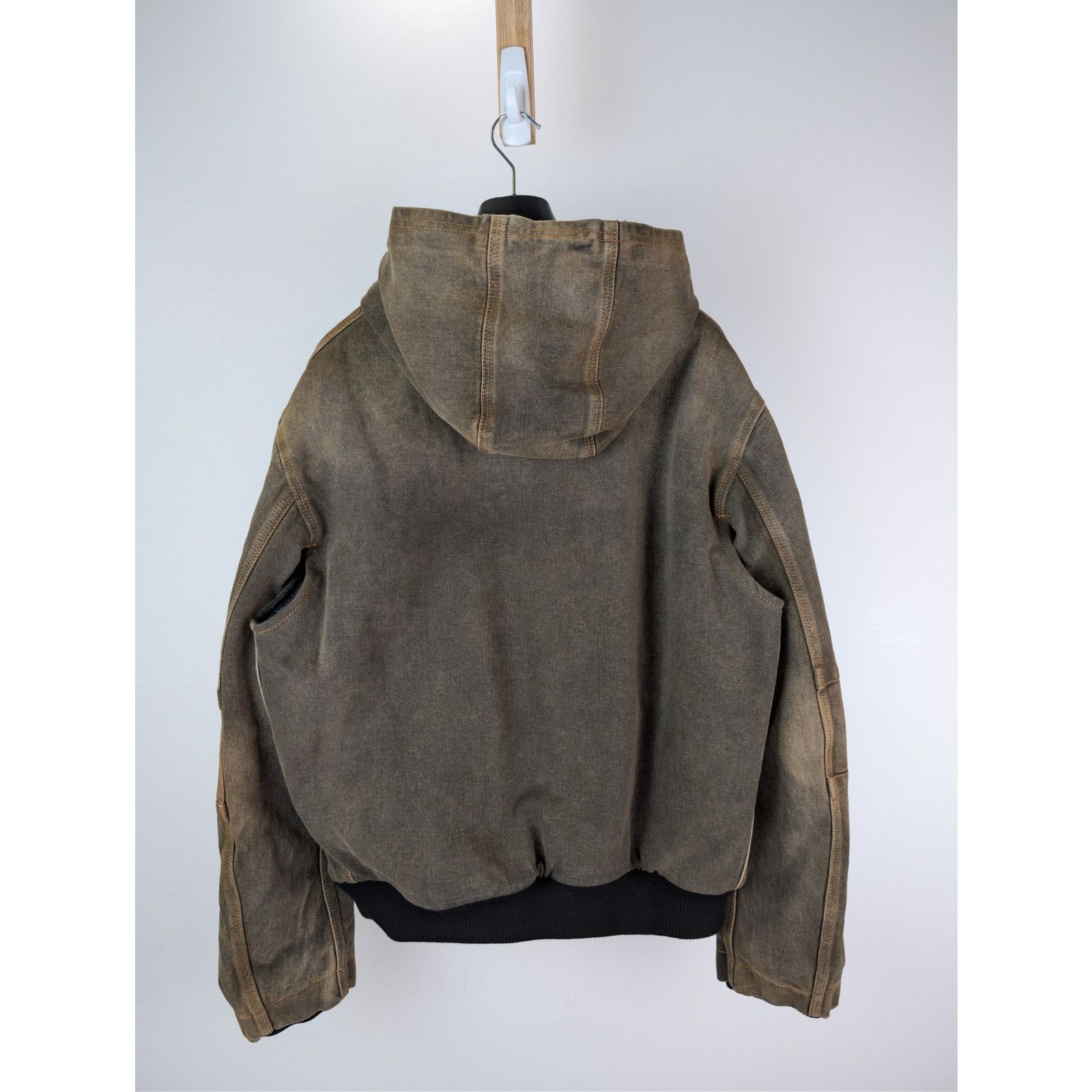 Maison Margiela o1rshd1 MM6 Hooded Hoodie Denim Jacket in Brown Size US M / EU 48-50 / 2 - 10 Thumbnail