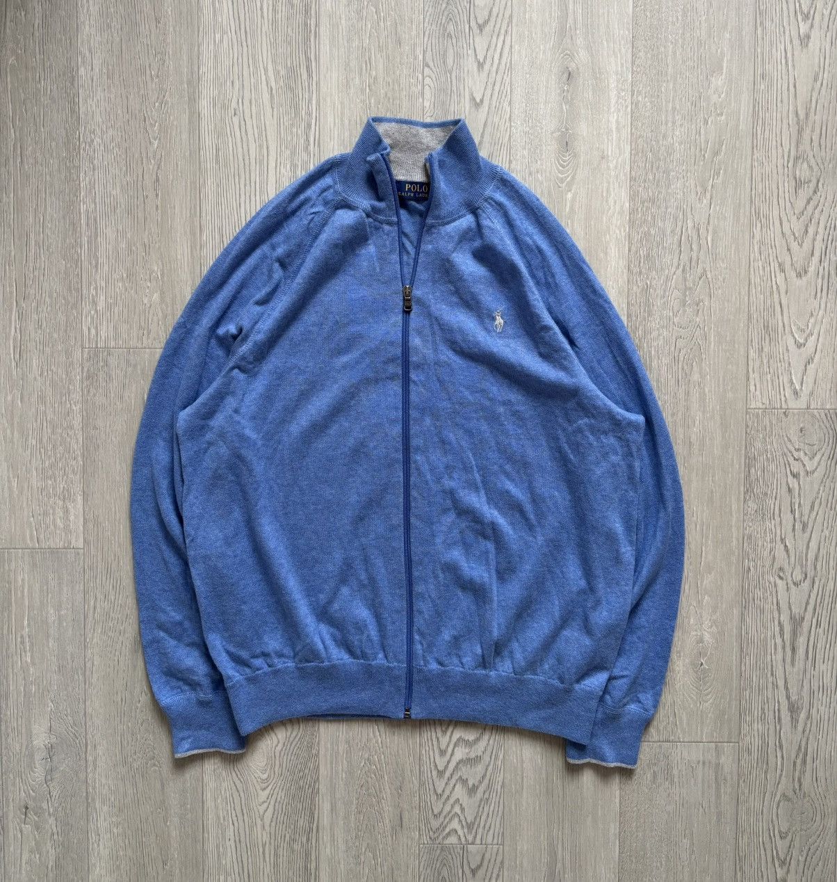 Polo Ralph Lauren × Vintage Polo Ralph Lauren Zip Up Sweater Logo Size US L / EU 52-54 / 3 - 1 Thumbnail