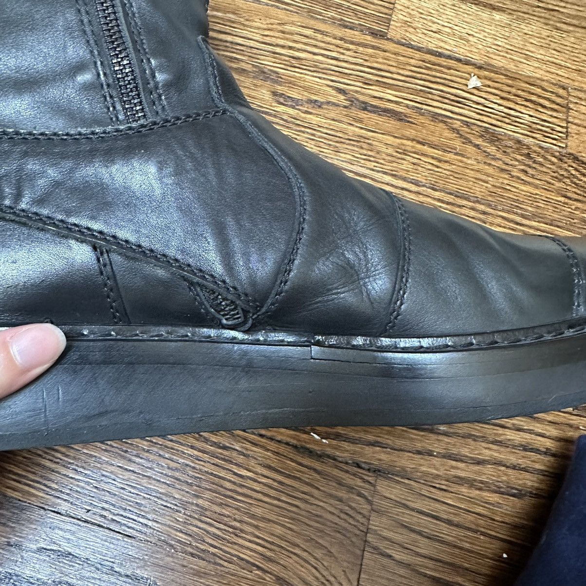 Ann Demeulemeester Ann Demeulemeester Black Leather Space Motorcycle Boots Size US 9.5 / EU 42-43 - 10 Thumbnail