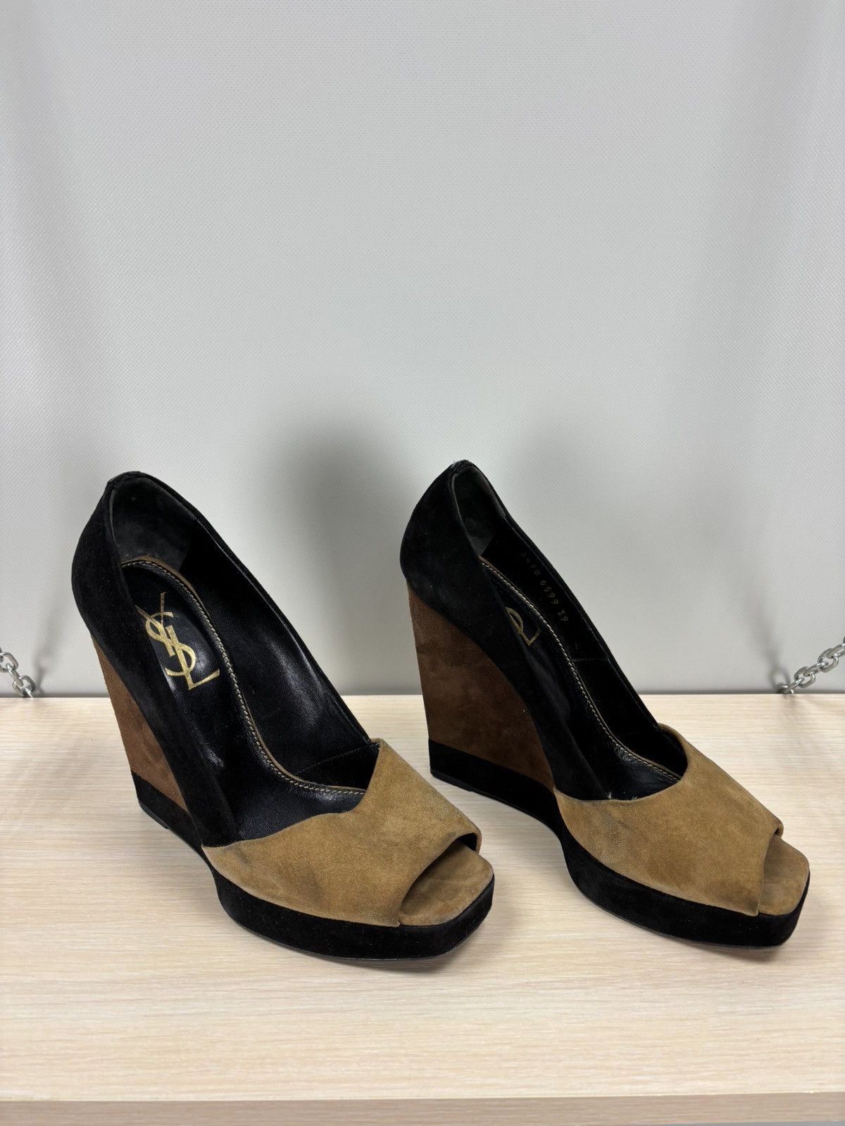 Saint Laurent Paris × Yves Saint Laurent Womens heels Yves Saint Laurent Size 39 Color Brown/Black Size US 9 / IT 39 - 3 Thumbnail