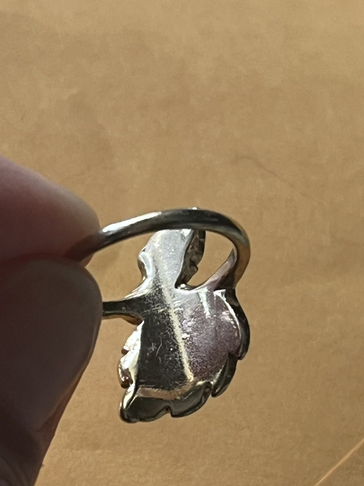 Other Vintage Gold Leaf Bypass Ring Rhinestone Statement Size 6 Size ONE SIZE - 5 Thumbnail