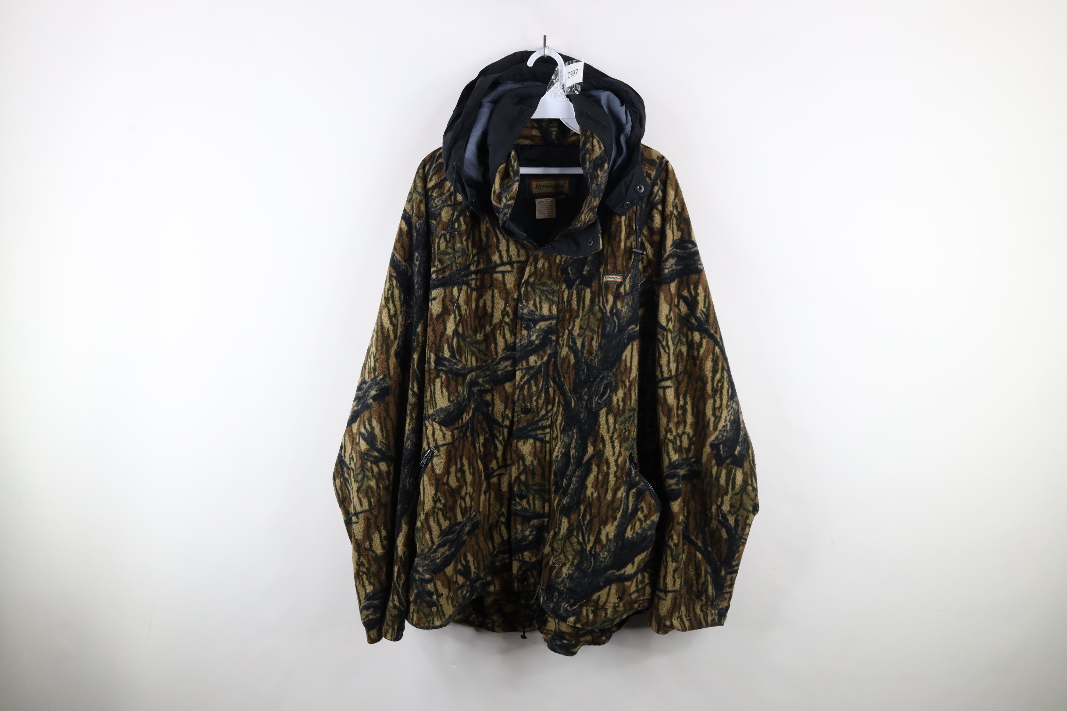 Vintage Vintage 90s Remington Camouflage Fleece Hooded Parka Jacket Size US XL / EU 56 / 4 - 1 Thumbnail