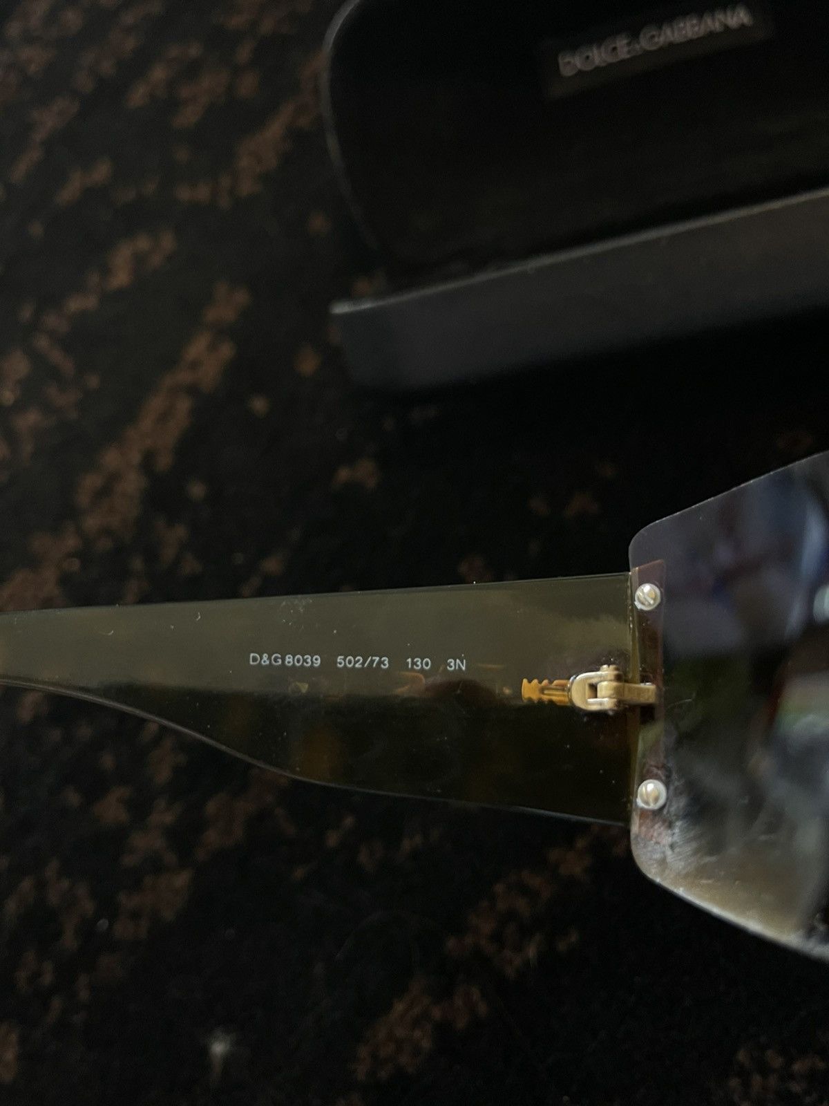 Dolce & Gabbana Black/ Gold Unisex Dolce & Gabbana D&G8093 Y2K Sunglasses Size ONE SIZE - 4 Thumbnail