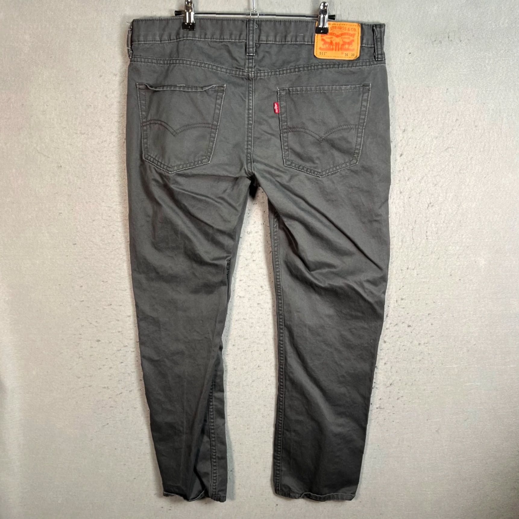 Levi's Levi's 511 Jeans Slim Gray 36x30 Mens Denim Cotton 5-Pocket Regular Inseam 29in Vintage No - Levi's 500 Series - Size 36 Adult Mens Size US 36 / EU 52 - 2 Thumbnail