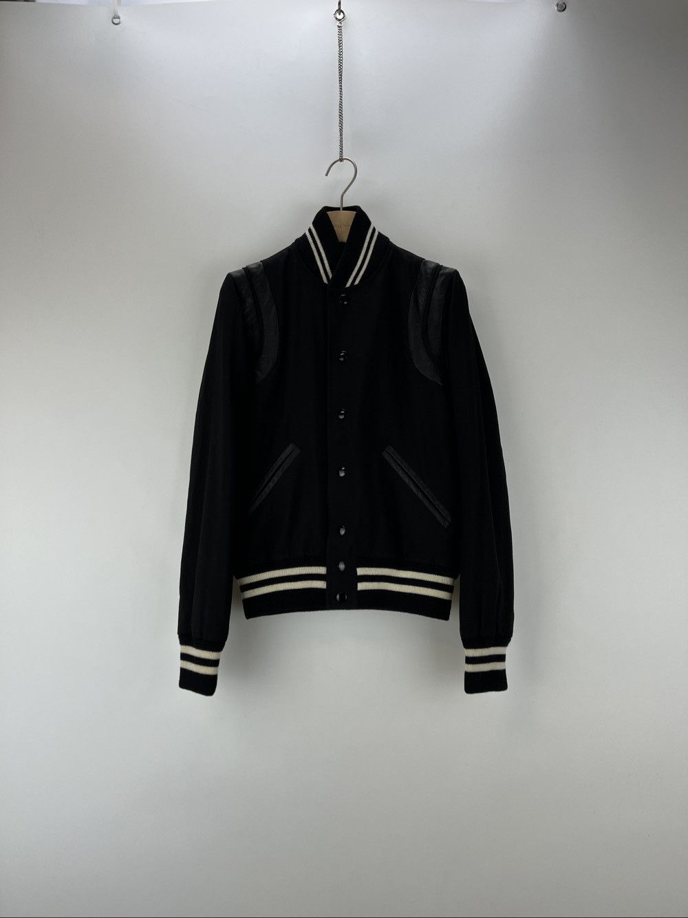 Saint Laurent Paris Saint Laurent Teddy Wool Leather Jacket Size 36 Size XS / US 0-2 / IT 36-38 - 1 Thumbnail