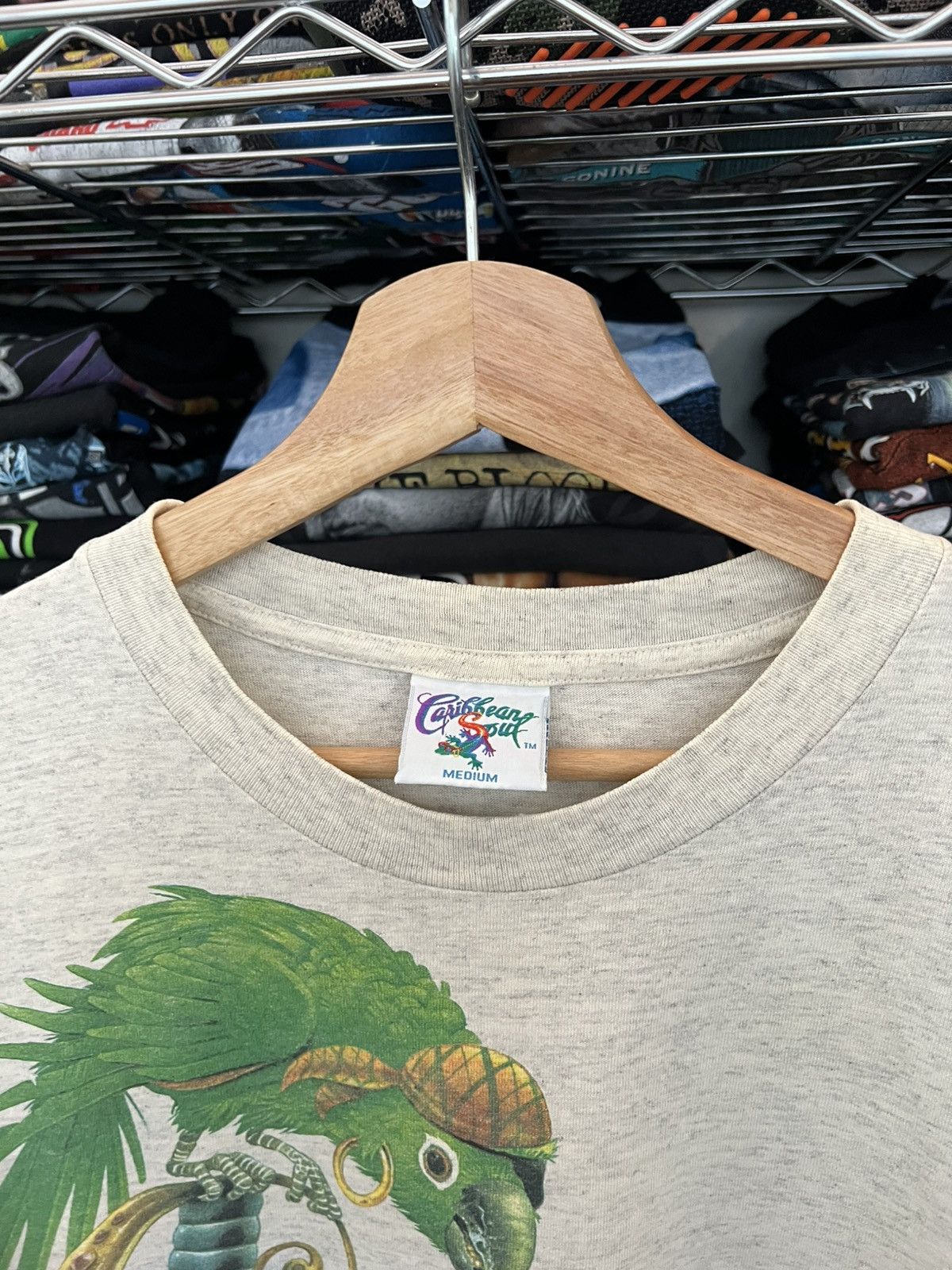 Caribbean 1991 Pirate Parrots of the Caribbean Soul Mazzotta Tee Size US M / EU 48-50 / 2 - 3 Thumbnail
