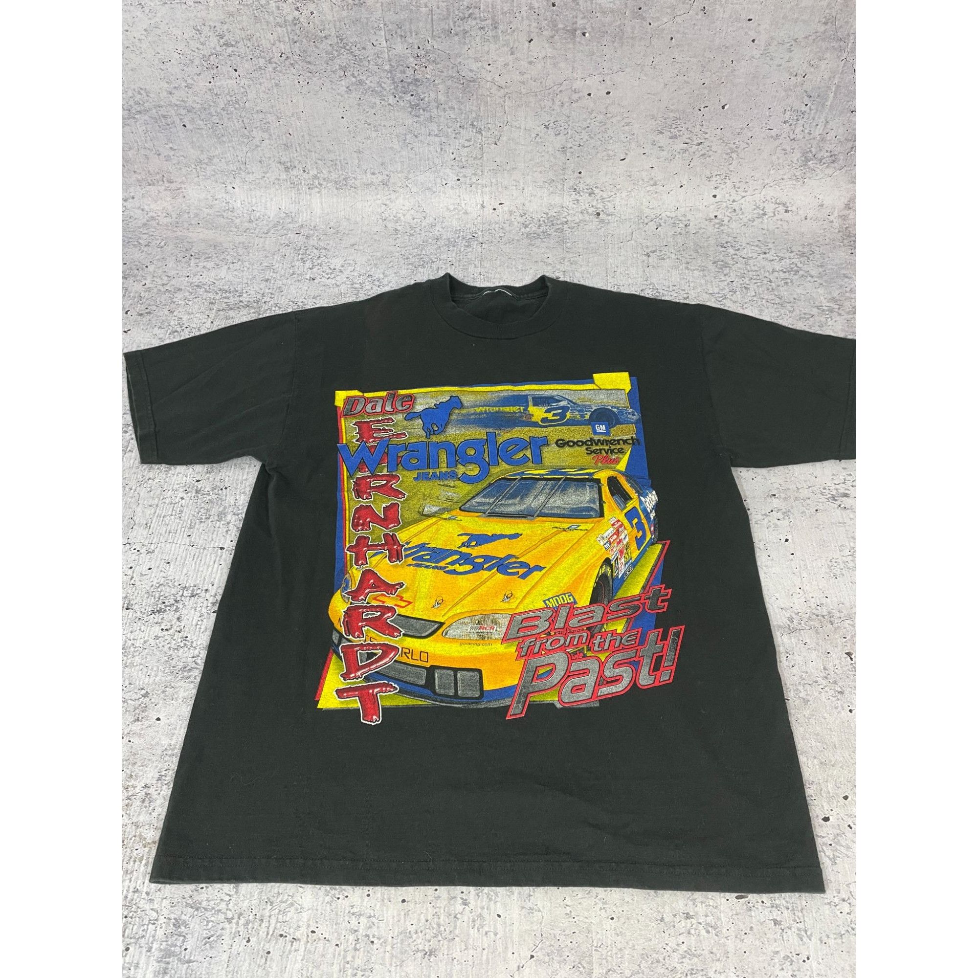 Vintage Men's Black Faded Vintage T-shirt Baggy Cars Motorsport Cott Size US M / EU 48-50 / 2 - 7 Thumbnail