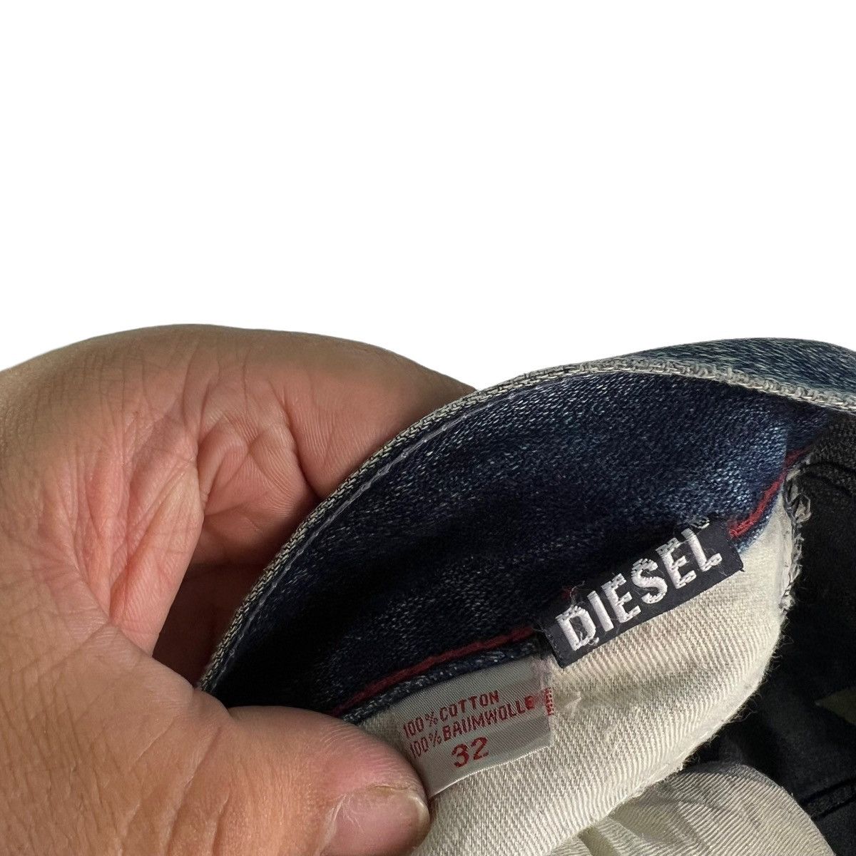 Japanese Brand 🔥Rare Biker Denim Jeans Diesel Bow Cut Design Size US 36 / EU 52 - 12 Thumbnail