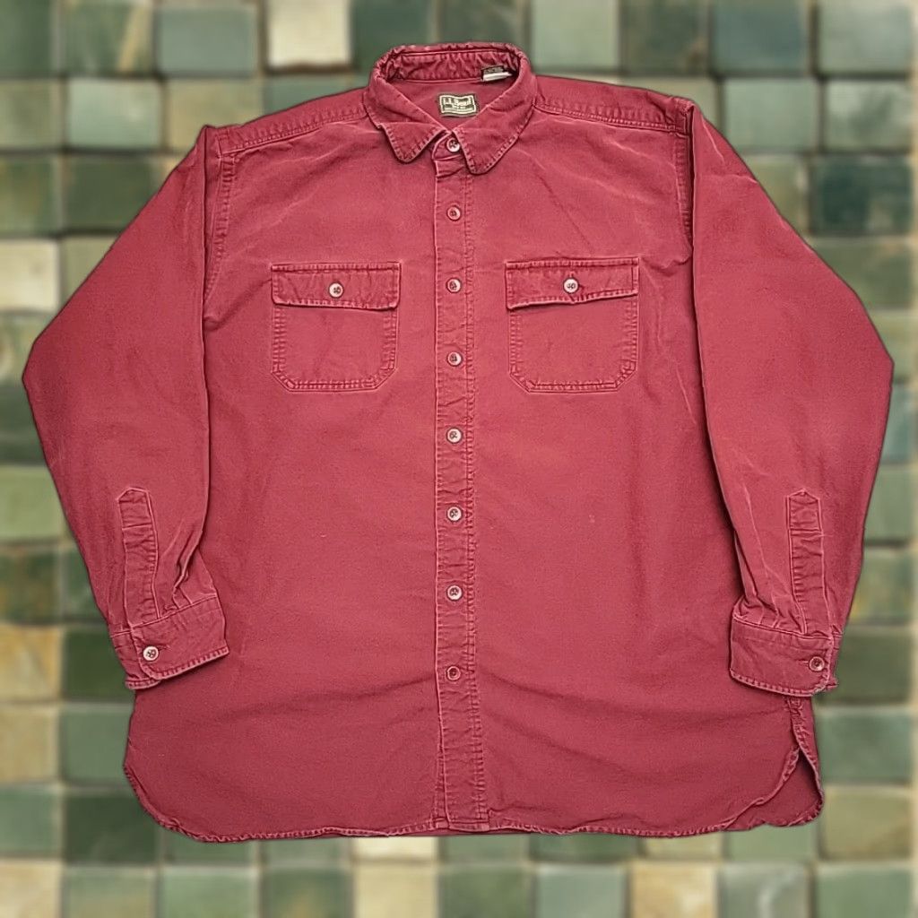 Vintage VTG LL Bean Shirt Men XLT Maroon Chamois Flannel Long Sleeve Outdoor Made in USA Shirt Men XLT Maroon Chamois Flannel Long Sleeve Outdoor Made in USA Size US XL / EU 56 / 4 - 1 Thumbnail