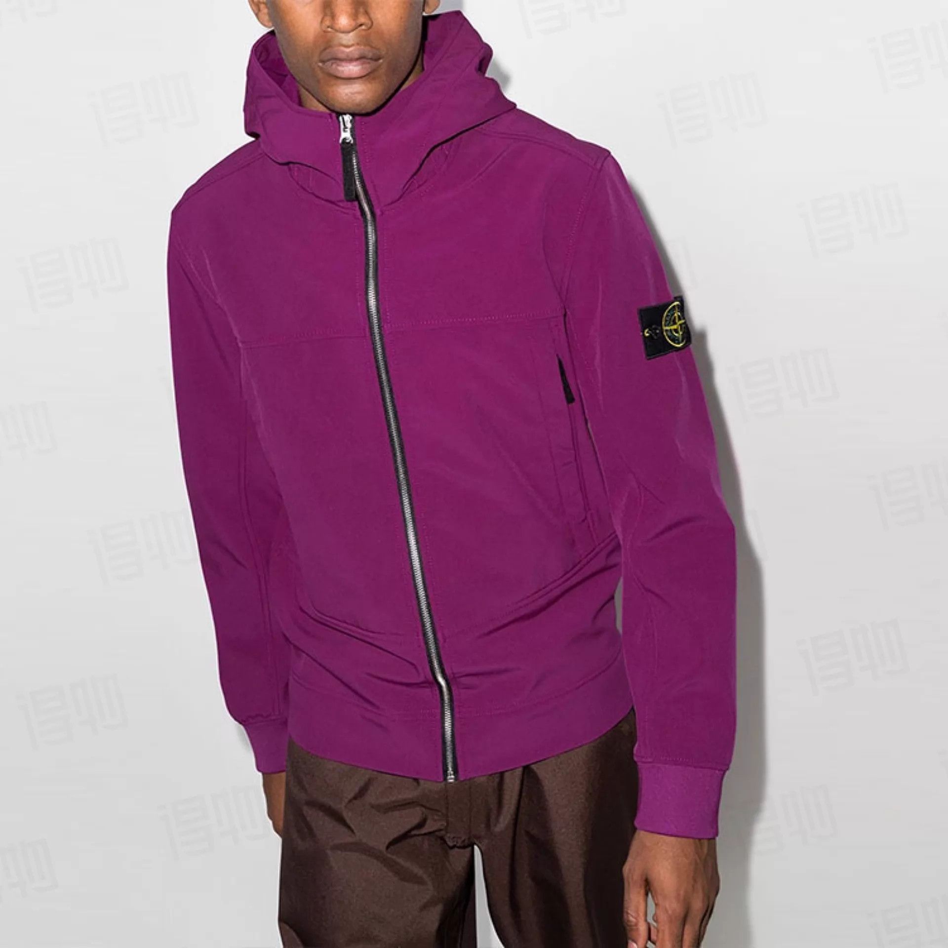 Stone Island Stone Island Soft Shell Hooded Jacket Purple Size S Size US S / EU 44-46 / 1 - 8 Thumbnail