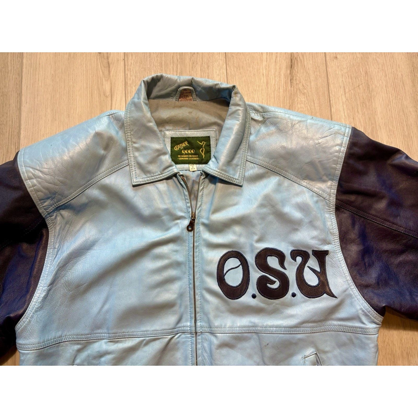 Leather VTG 90s Old School University Streetwear XL Leather Jacket Size US XL / EU 56 / 4 - 9 Thumbnail