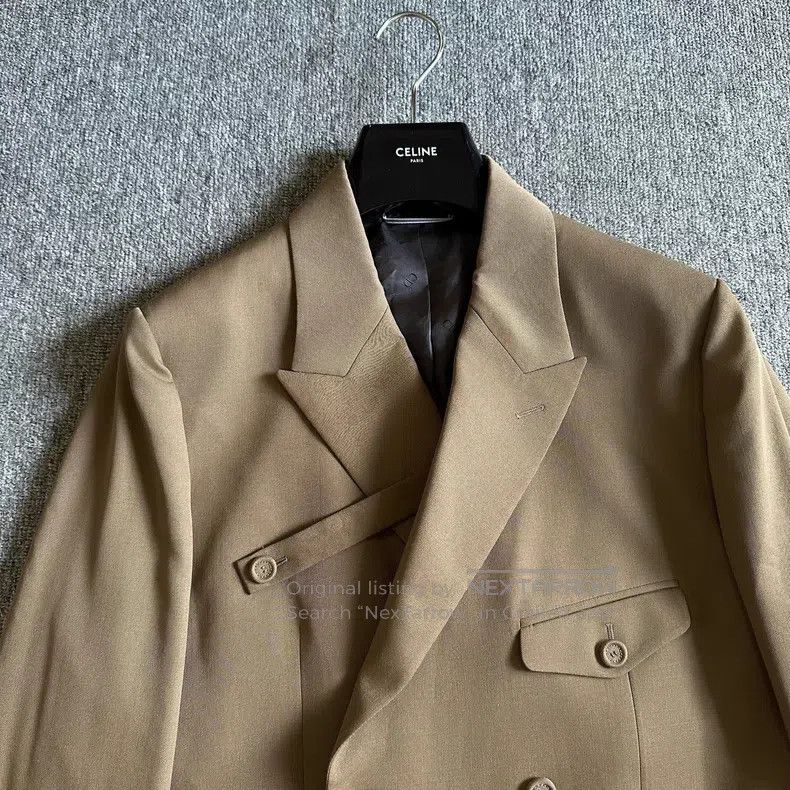 Dior Dior Light brown gun collar double-breasted woollen suit Size 52R - 2 Thumbnail