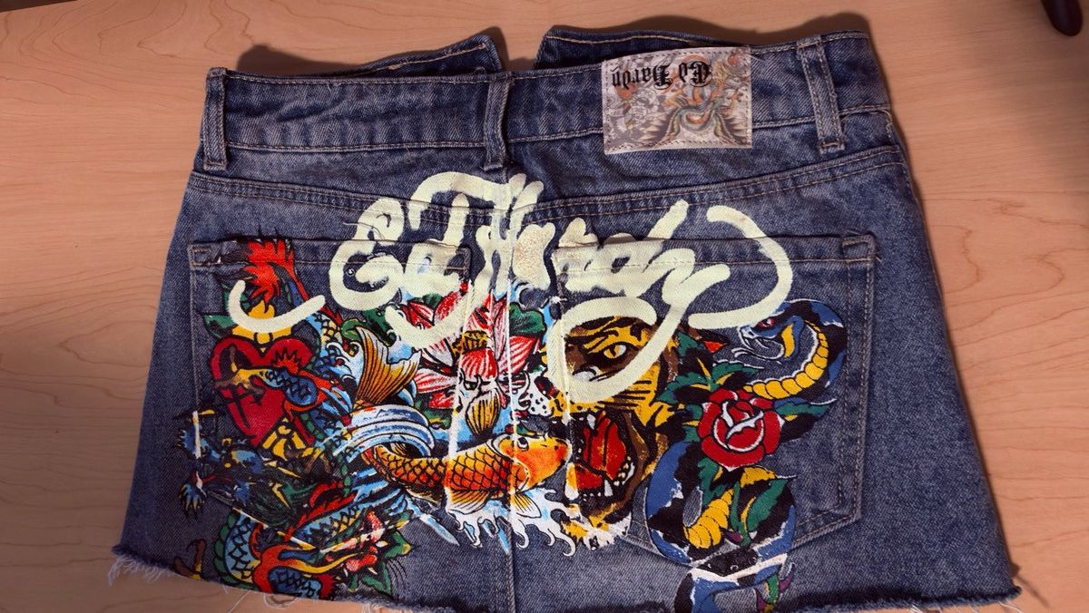Ed Hardy Ed Hardy Mini Skirt Size 26" / US 2 / IT 38 - 2 Thumbnail