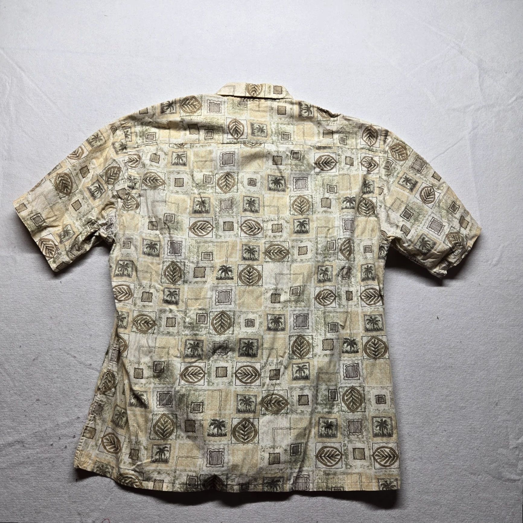 Vintage Saddlebred Shirt Button-Up Hawaiian Beig e Short Sleeve Adult XL Men’s Size XL Size US XL / EU 56 / 4 - 7 Thumbnail