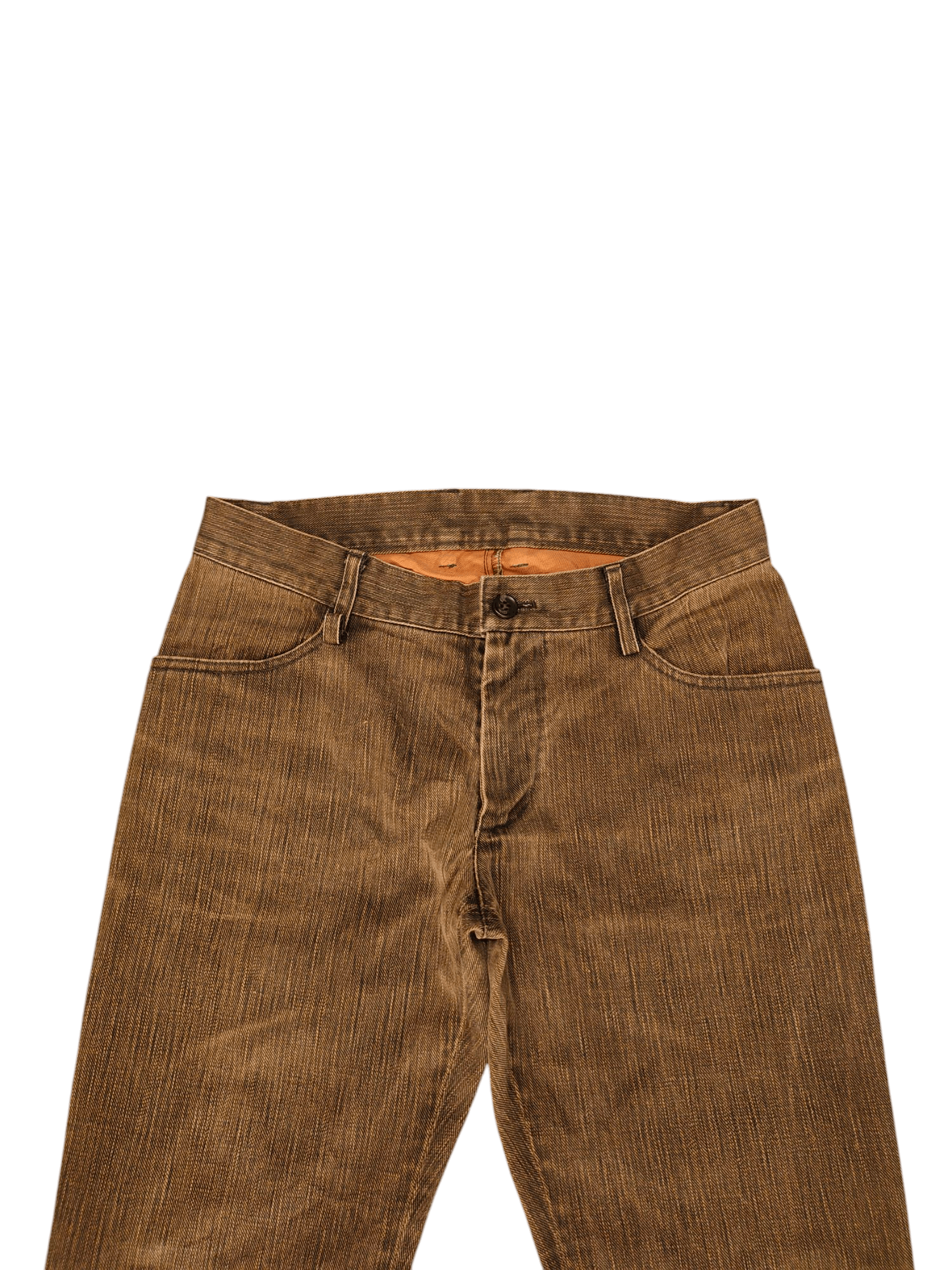 If Six Was Nine Flare Jeans Hodinova Japan Brown Orange Denim Bootcut Lgb Size US 30 / EU 46 - 4 Thumbnail