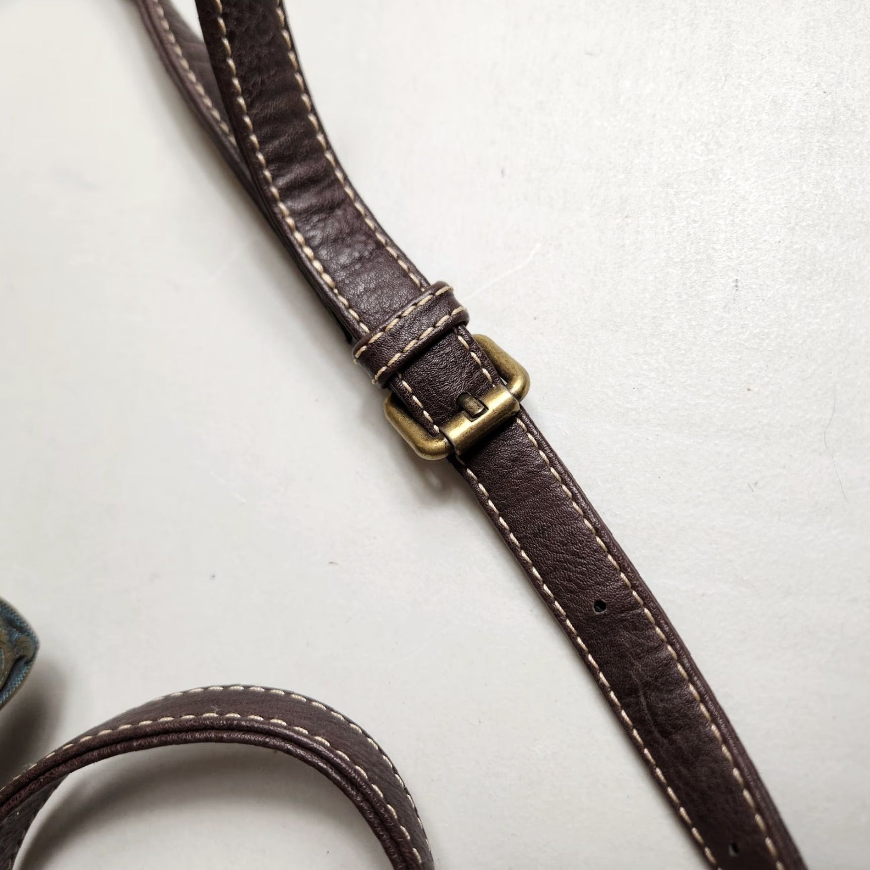 Vintage Montana West Crossbody Bag Brown Canvas Concealed Carry Embroidered Rhinestone Western Faux Leather Strap Women's Medium Size ONE SIZE - 5 Thumbnail