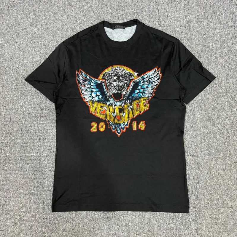 Versace Versace Black Cotton Men's T-shirt 0089 Size US M / EU 48-50 / 2 - 1 Thumbnail