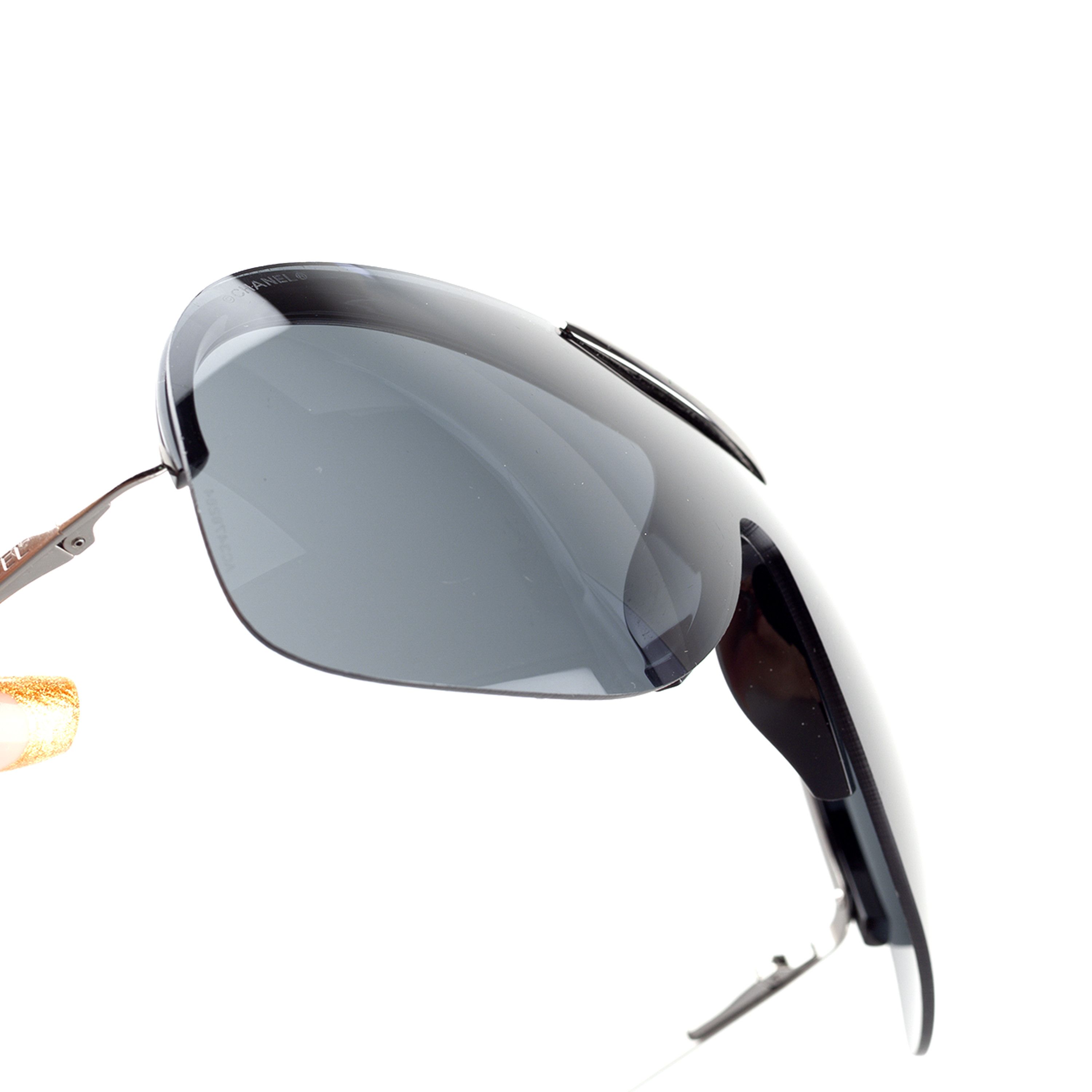 Chanel Chanel 6007 C.108/87 Small Vintage Shield Sunglasses Size ONE SIZE - 7 Thumbnail