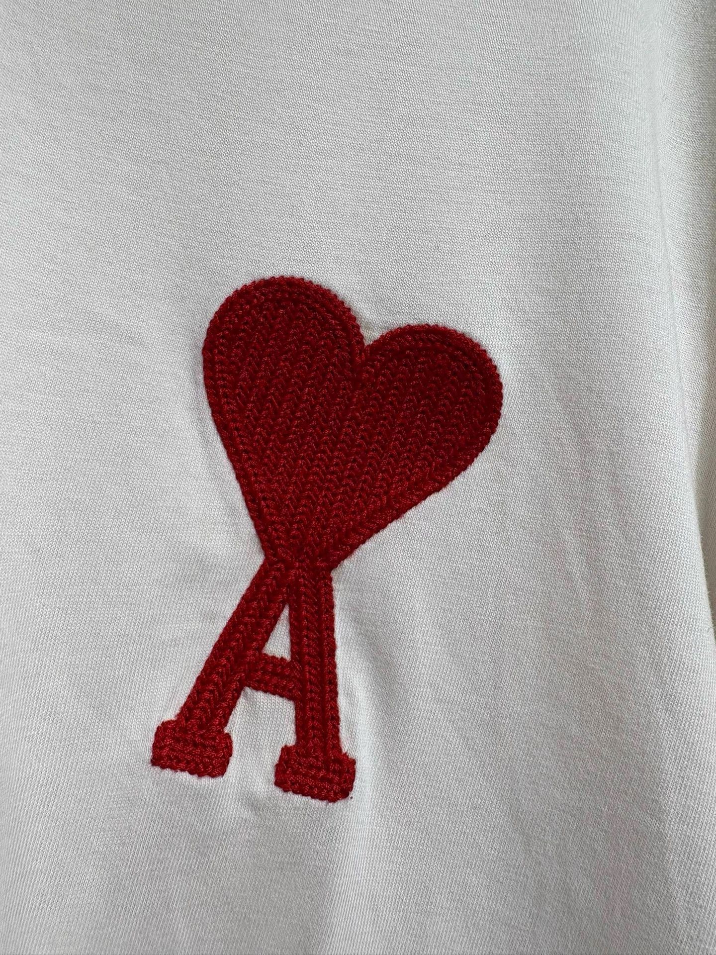 AMI AmiParis Classic White Short Sleeve T-Shirt K29 Size US M / EU 48-50 / 2 - 2 Thumbnail