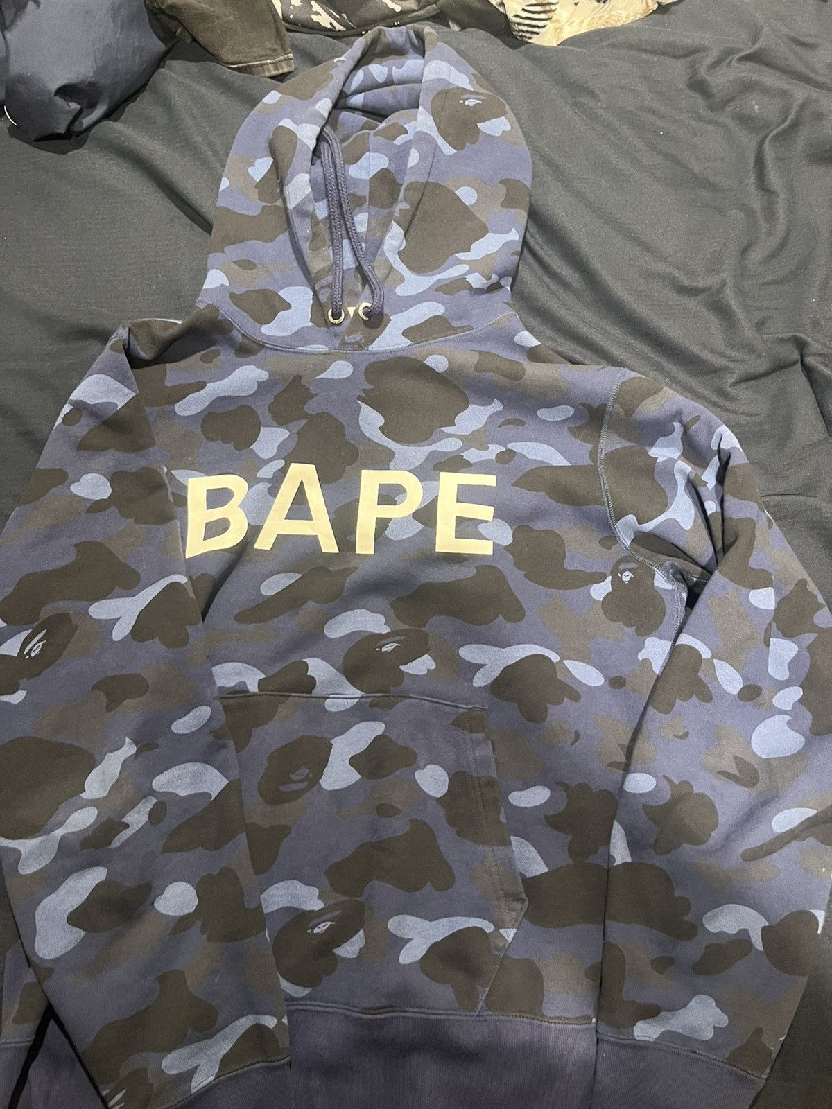 image of Bape Color Camo Pullover Hoodie in Blue, Men's (Size XL)