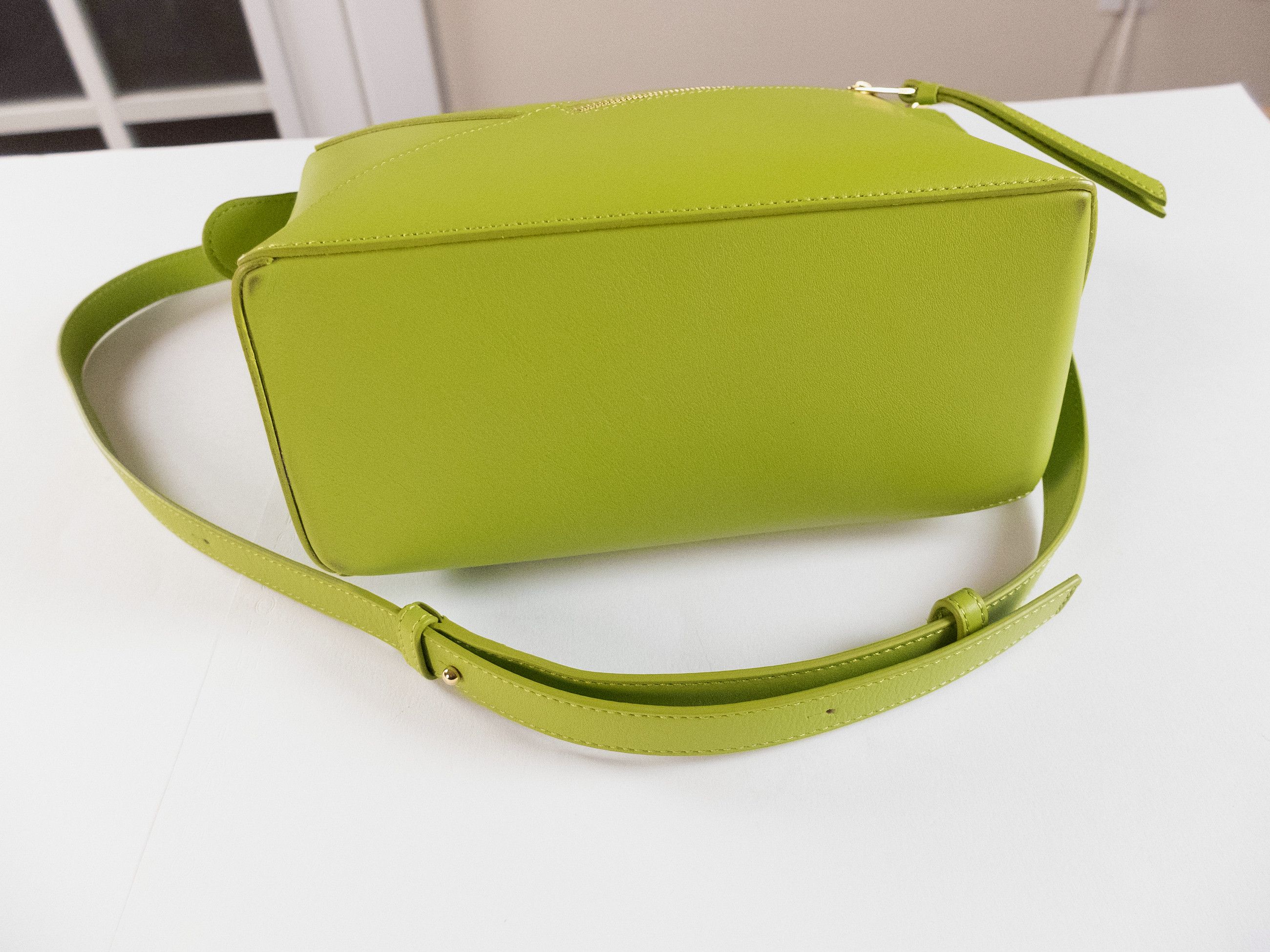 Loewe LOEWE Puzzle Edge small meadow green leather shoulder bag Size ONE SIZE - 9 Thumbnail