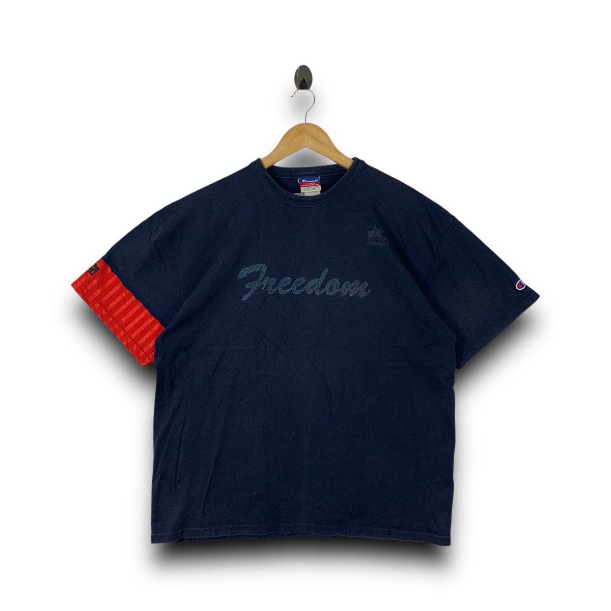 Champion × Vintage Vintage CHAMPION X ACQUIENSE Freedom spellout tee Size US L / EU 52-54 / 3 - 1 Thumbnail