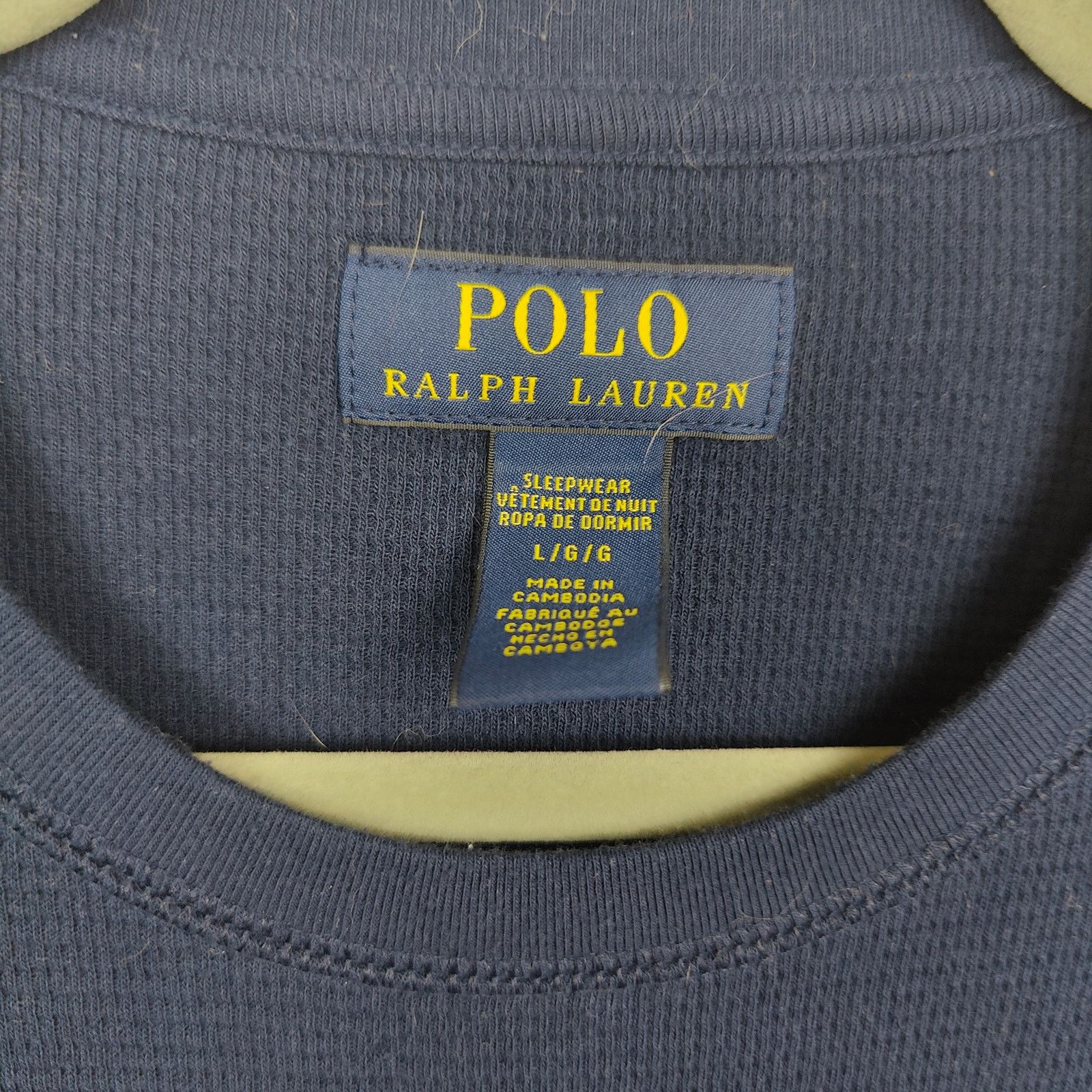 Polo Ralph Lauren Polo Ralph Lauren Thermal Shirt Mens Large Navy Blue Bear Size US L / EU 52-54 / 3 - 4 Thumbnail