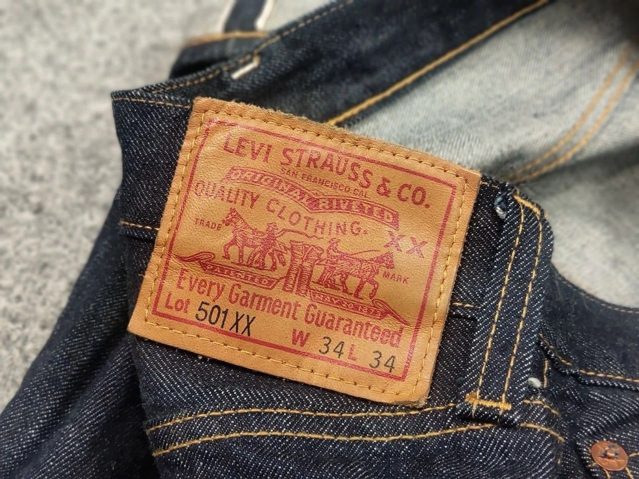 Levi's Levis 501XX Vintage 1955 Selvedge Rigid Denim Big E Japan Size US 34 / EU 50 - 15 Thumbnail