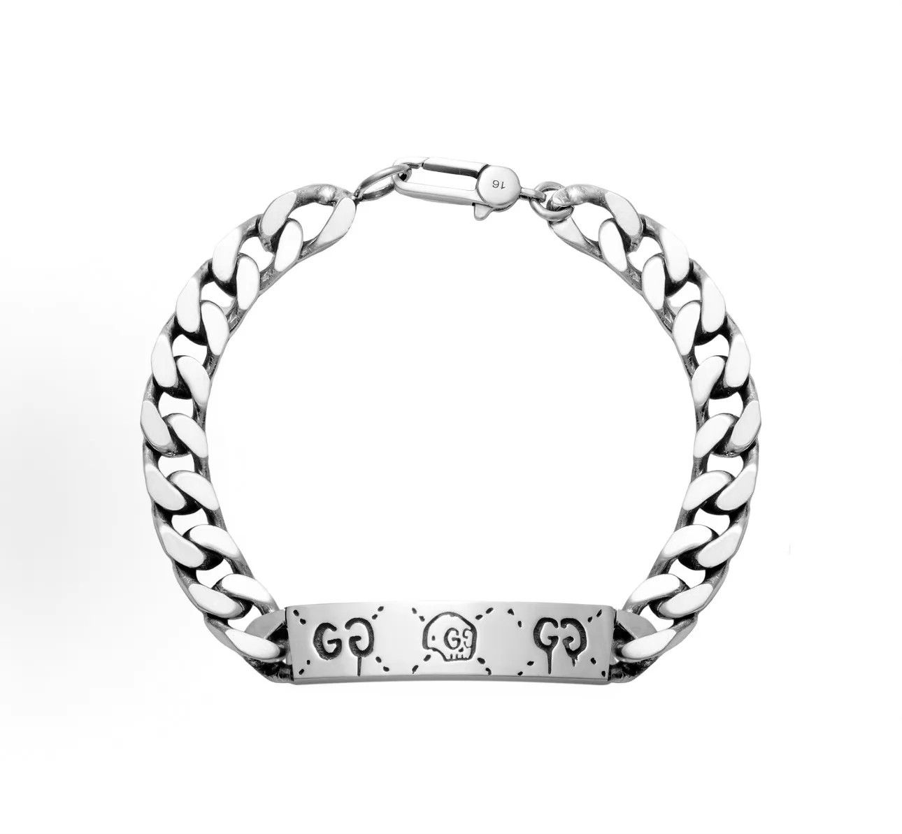Gucci GUCCI Ghost Skull Cuban Chain 925 Silver Unisex Size ONE SIZE - 1 Thumbnail