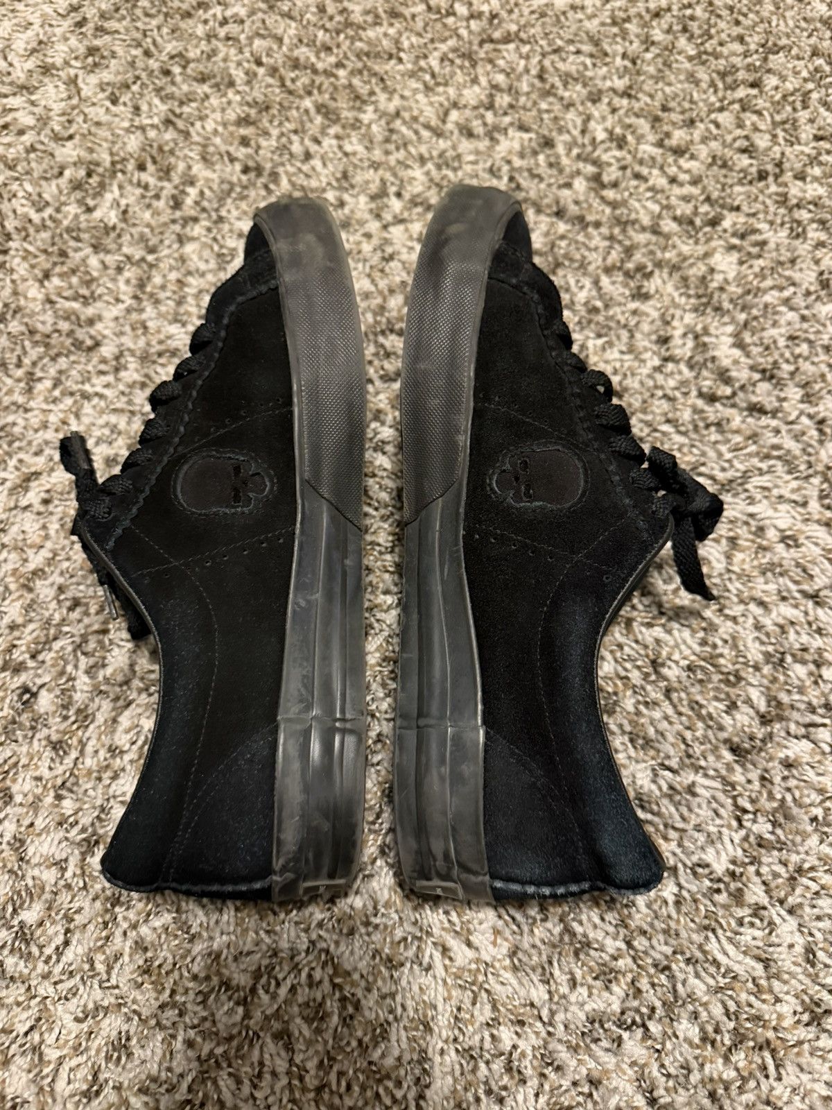 Number (N)ine Number (N)ine SS01 “Time Migration” Suede Skull Sneakers Size US 9.5 / EU 42-43 - 3 Thumbnail