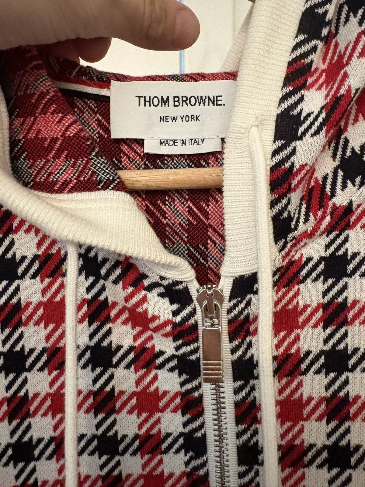 Thom Browne Gunclub Check Jacquard Zip-Up Hoodie Size US L / EU 52-54 / 3 - 3 Thumbnail