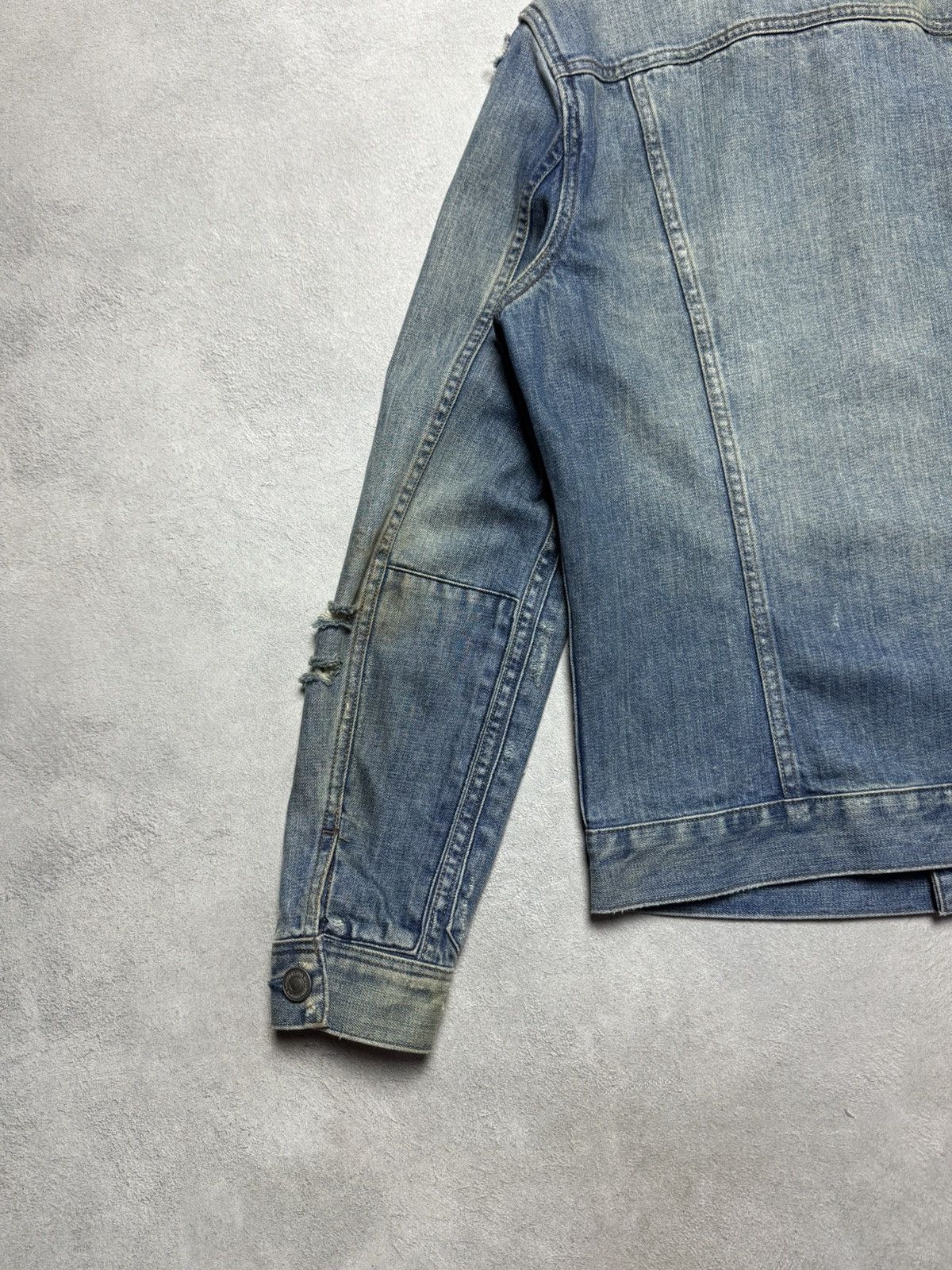 Allsaints Allsaints Distressed Denim Button Jacket Size US M / EU 48-50 / 2 - 11 Thumbnail