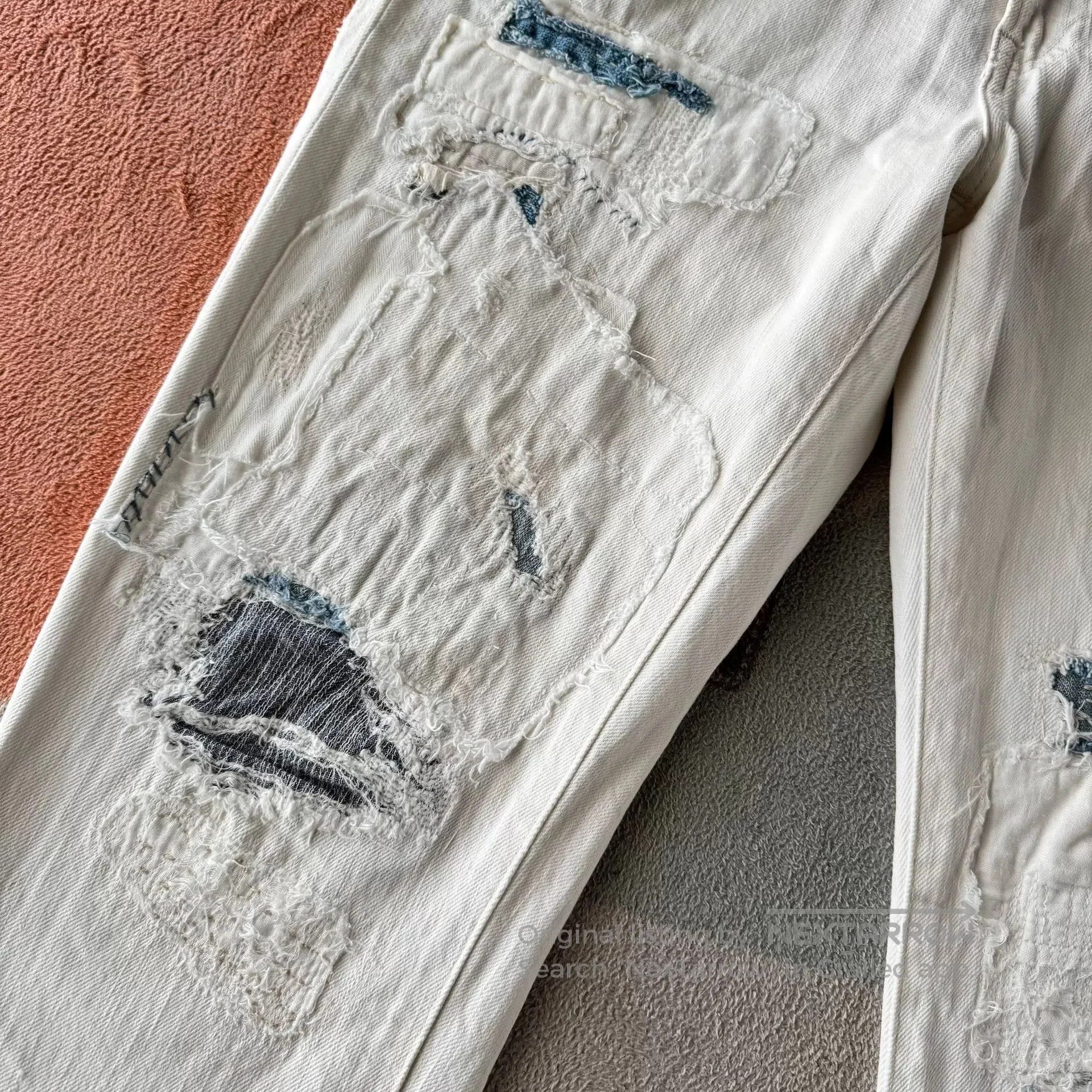 Polo Ralph Lauren Ralph Lauren Polo White Distressed Jeans. Size US 29 - 3 Thumbnail