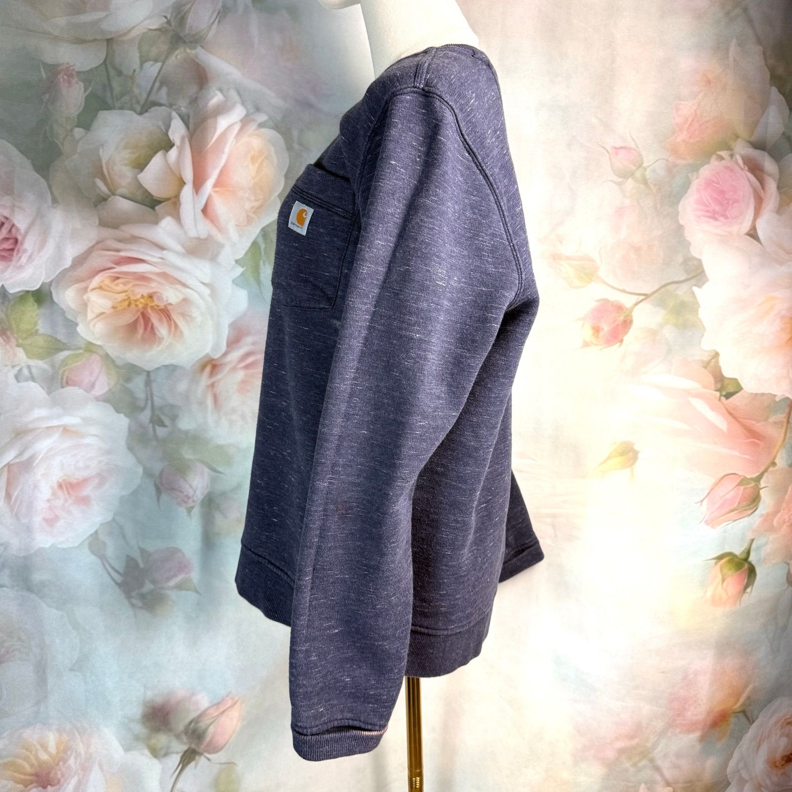 Carhartt Carhartt Greyish Blue Relaxed Fit Crew Neck Pullover Sweater Size US L / EU 52-54 / 3 - 2 Thumbnail