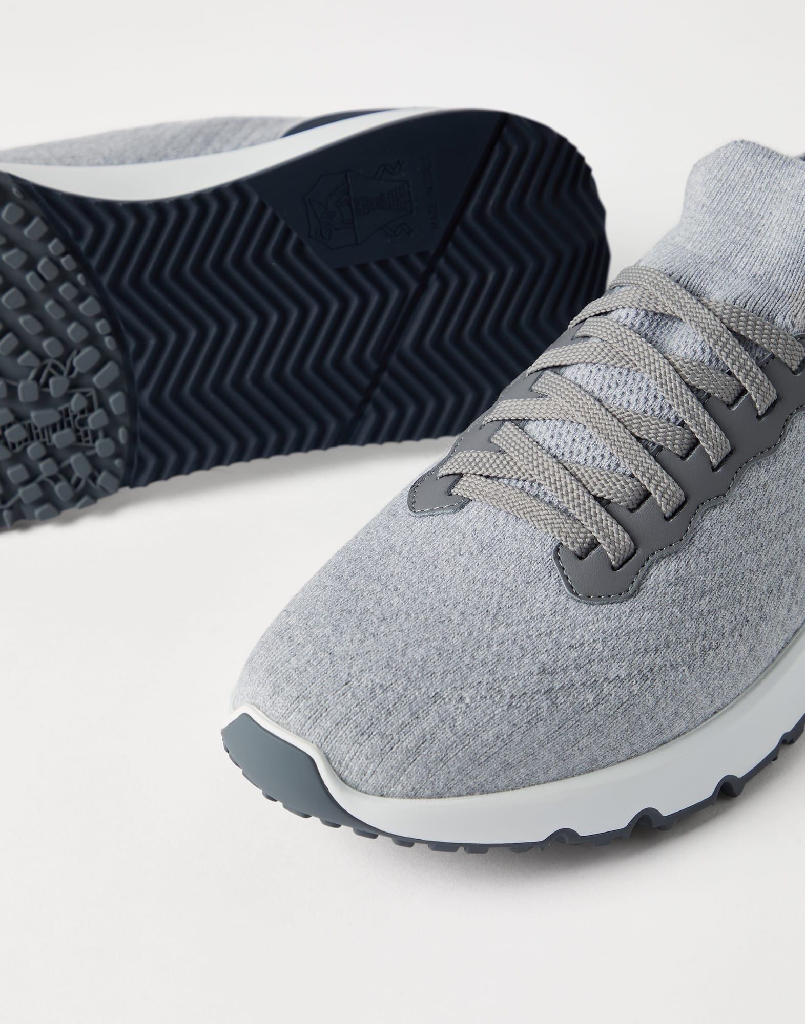 Brunello Cucinelli o1la1rc1a0326 Semi-Polished Runners Sneakers in Grey Size US 9 / EU 42 - 3 Thumbnail
