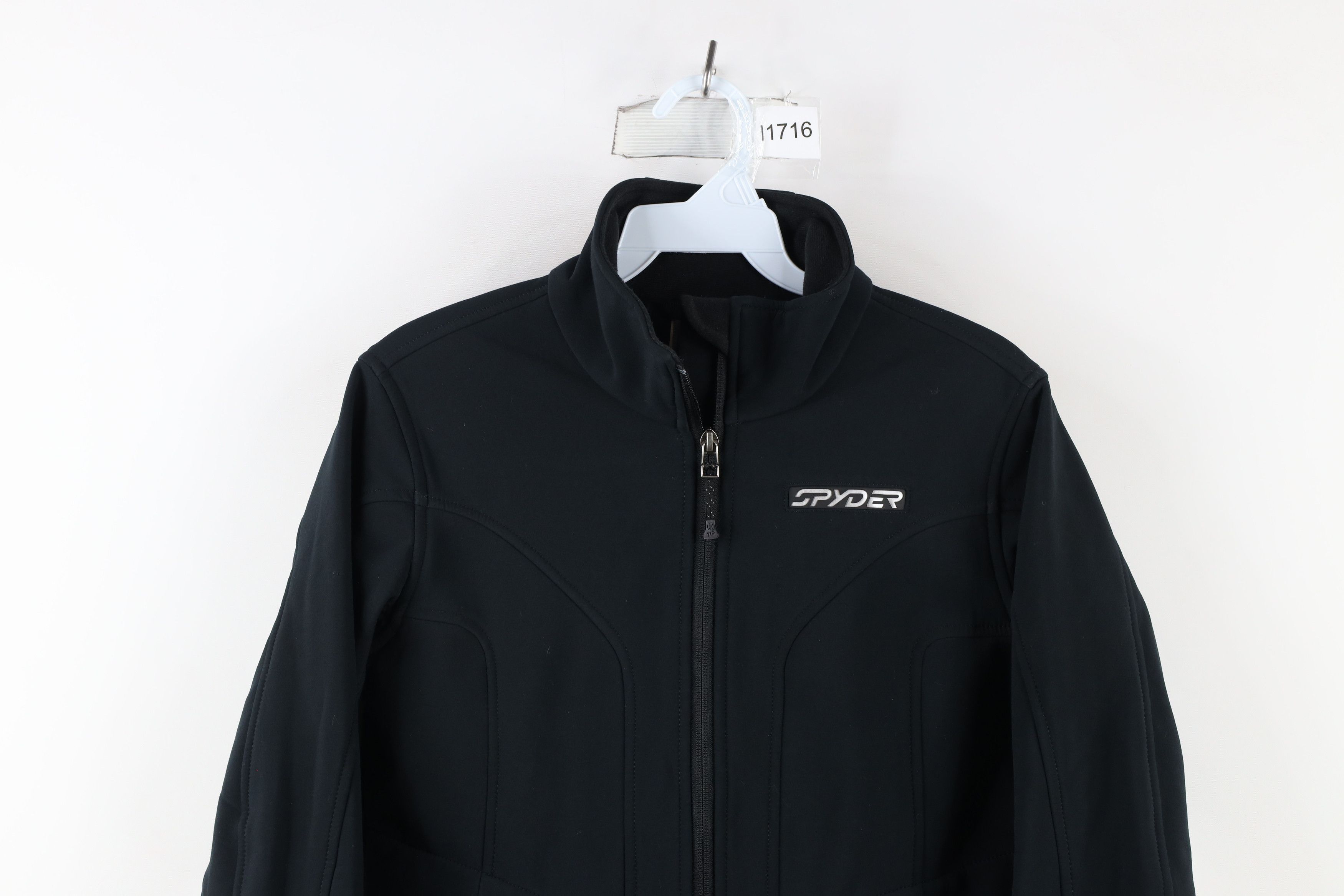 Spyder × Vintage Vintage Spyder XT.L Lined Soft Shell Full Zip Jacket Black Size M / US 6-8 / IT 42-44 - 2 Thumbnail