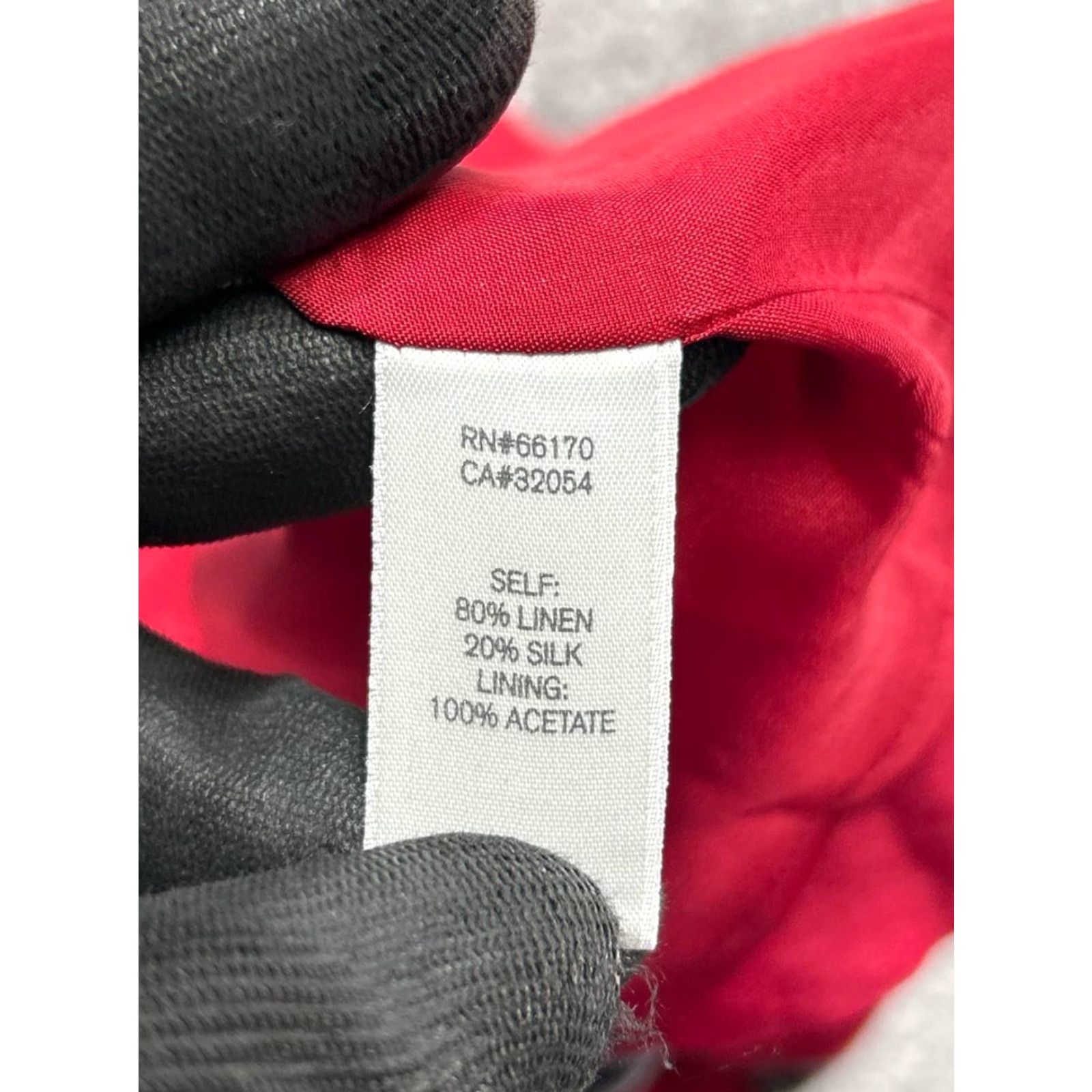 Anthropologie Anthropologie Bhldn Dress Womens 6 Red Floral Linen One Shoulder A-Line Knee Length Modern Classic Womens Size M / US 6-8 / IT 42-44 - 5 Thumbnail
