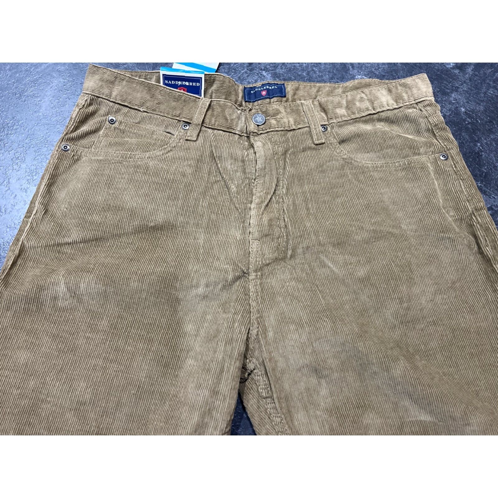 Camel Saddlebred Casual Chino Pants for Men, Flat Front, Size 36x30, Beige, Cotton, Regular Fit, Straight Leg Size US 36 / EU 52 - 3 Thumbnail