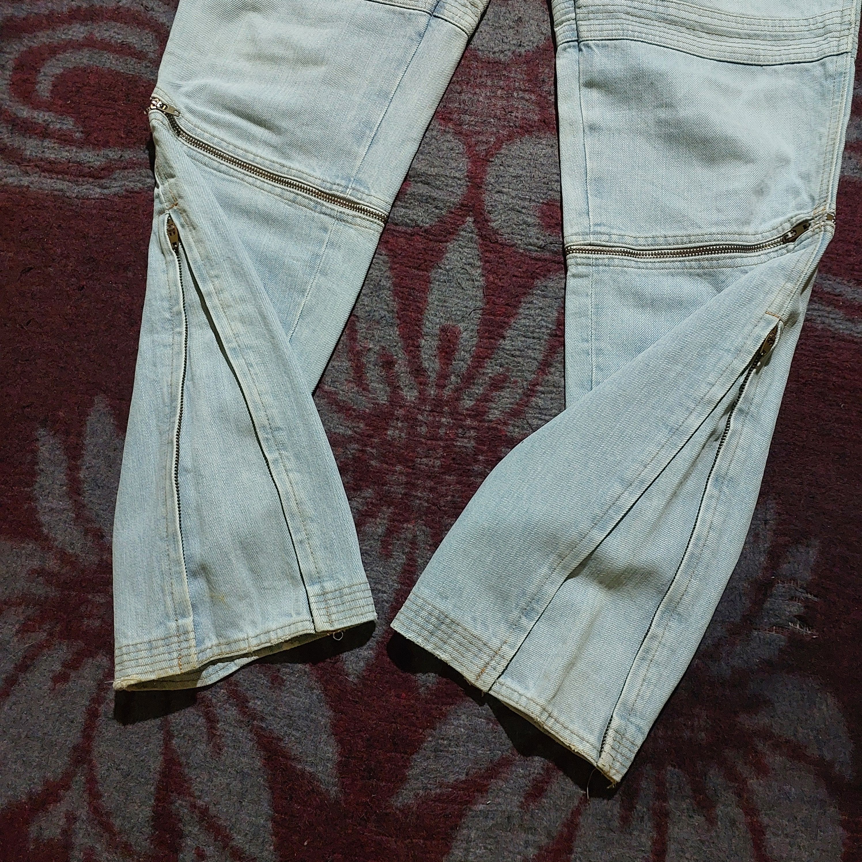 Issey Miyake Tsumori Chisato japan blue jeans open zipper bottom side Size US 32 / EU 48 - 8 Thumbnail