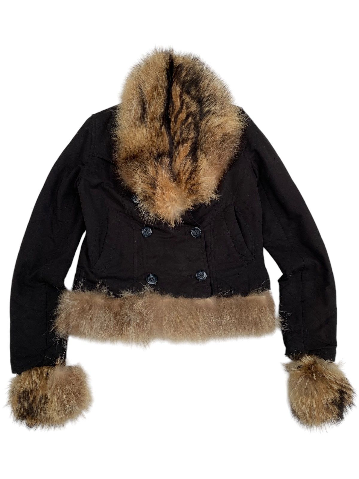Japanese Brand × Vintage Vtg Lalacub Fur Raccon Jacket LGB Style Size S / US 4 / IT 40 - 1 Thumbnail
