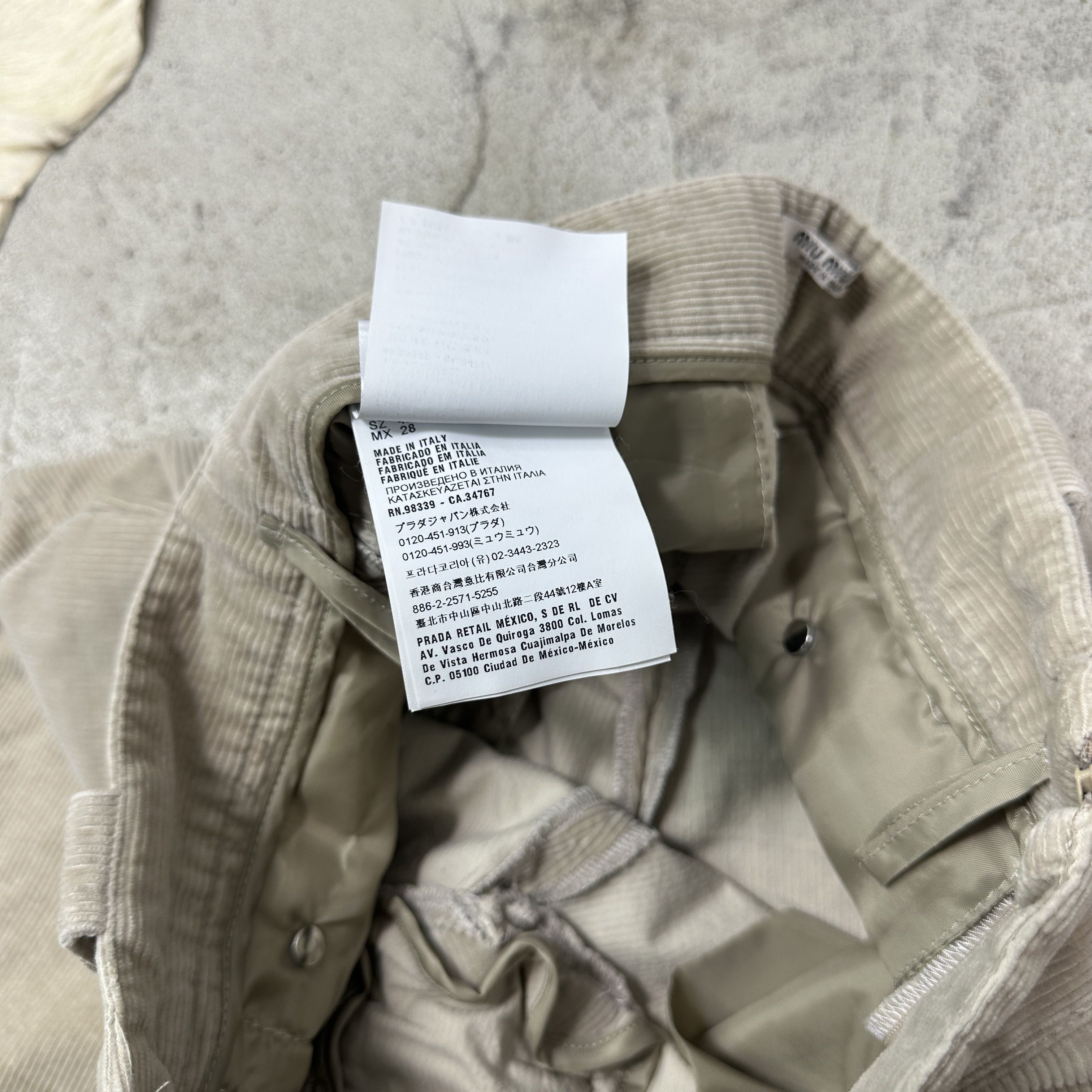 Miu Miu Vintage High Waisted Laced Corduroy Miu Miu Pants 00s Size 25" / US 0 / IT 36 - 5 Thumbnail