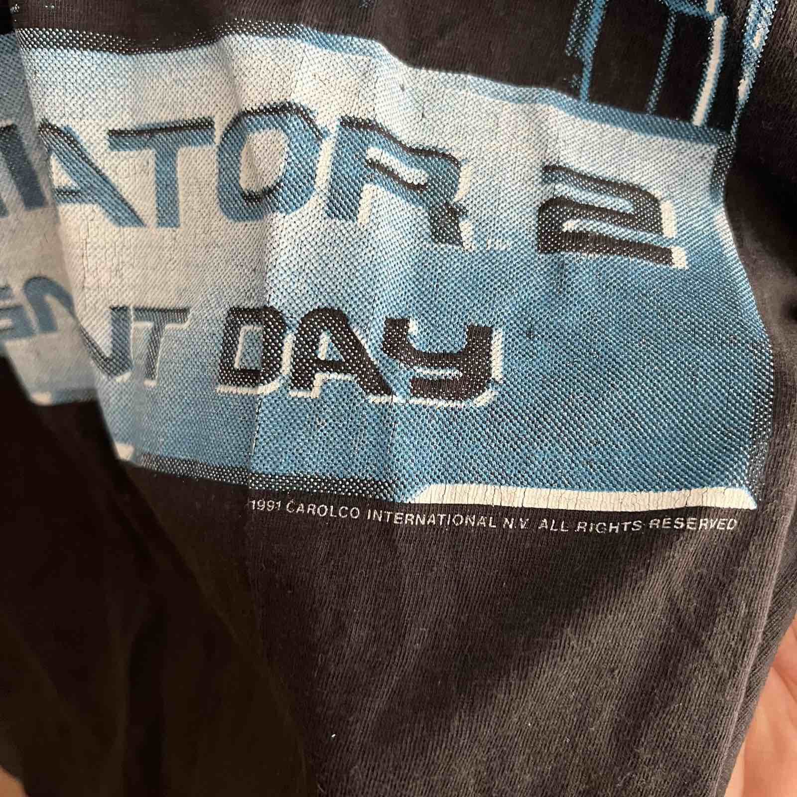 Vintage vintage 1991 TERMINATOR 2 judgment day rare design t-shirts Size US XL / EU 56 / 4 - 7 Thumbnail