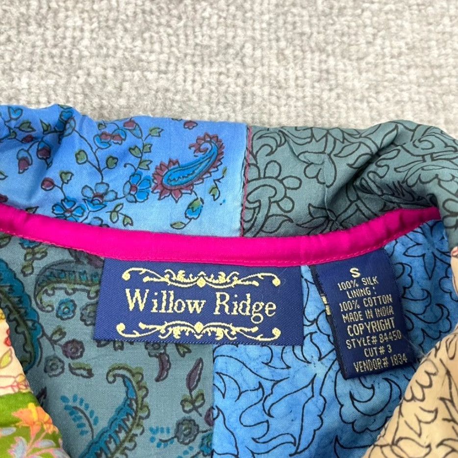 Vintage VINTAGE Willow Ridge Jacket Adult Womens Small Patchwork Silk Grannycore Cottage BOHO Size S / US 4 / IT 40 - 2 Thumbnail